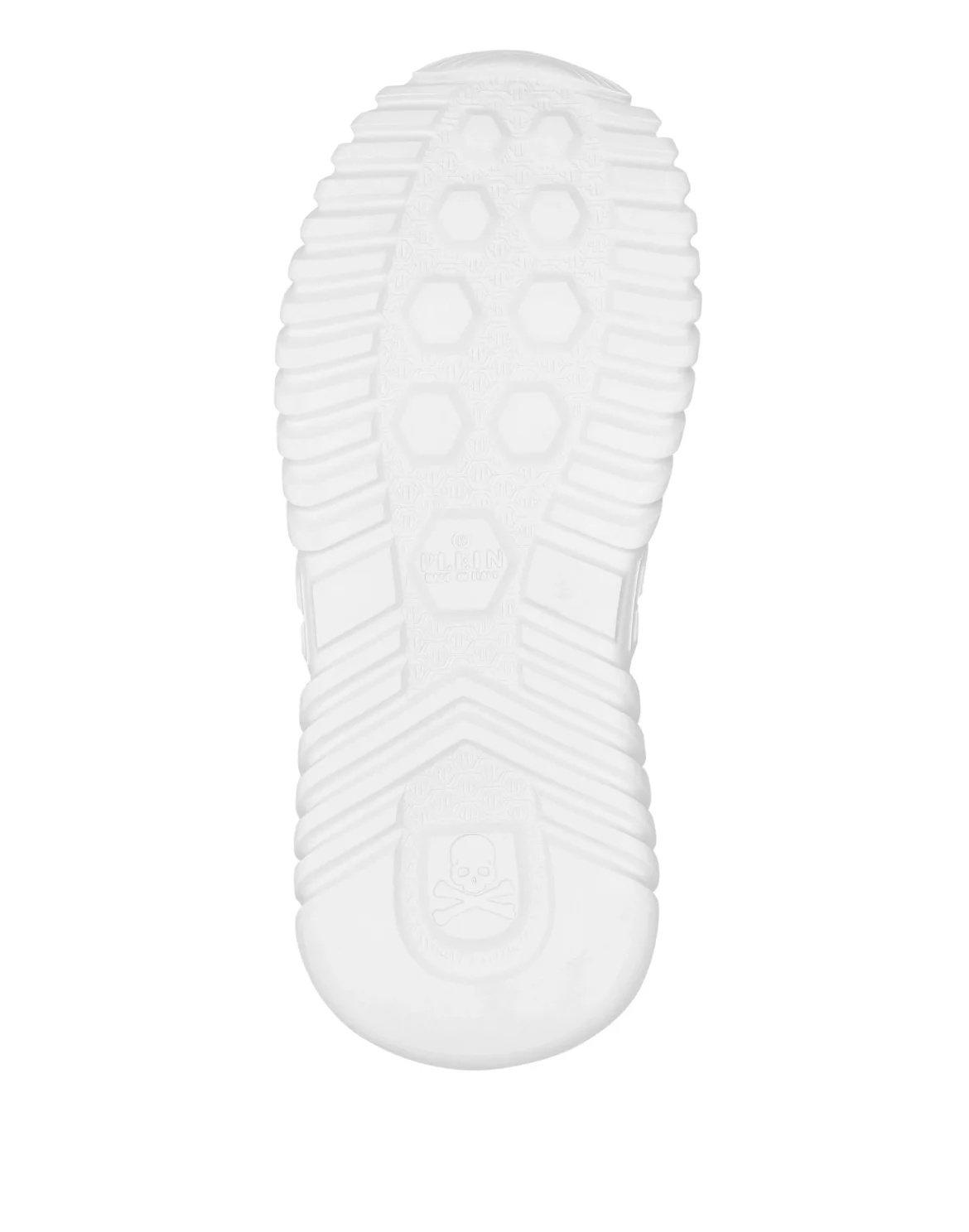 LEATHER LO-TOP SNEAKERS HEXAGON INSERT SOLE AND PLEIN, цвет: Черный