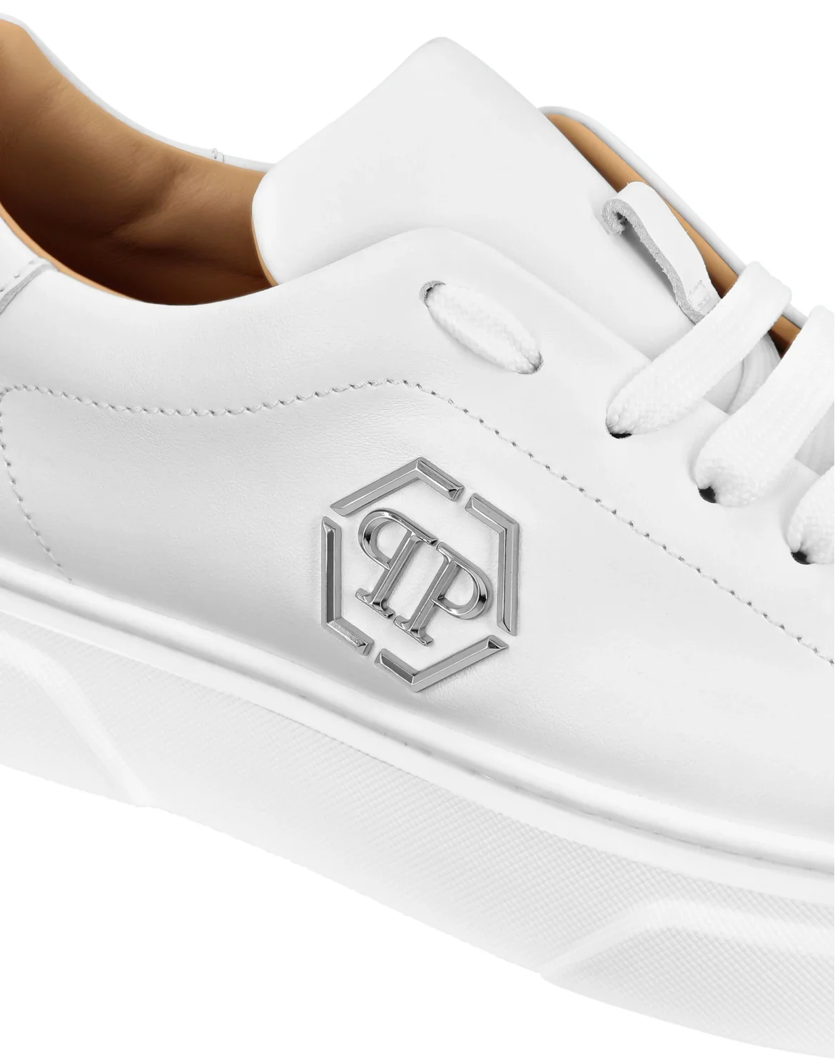 LEATHER LO-TOP SNEAKERS THE PLEIN ORIGINAL, цвет: Белый