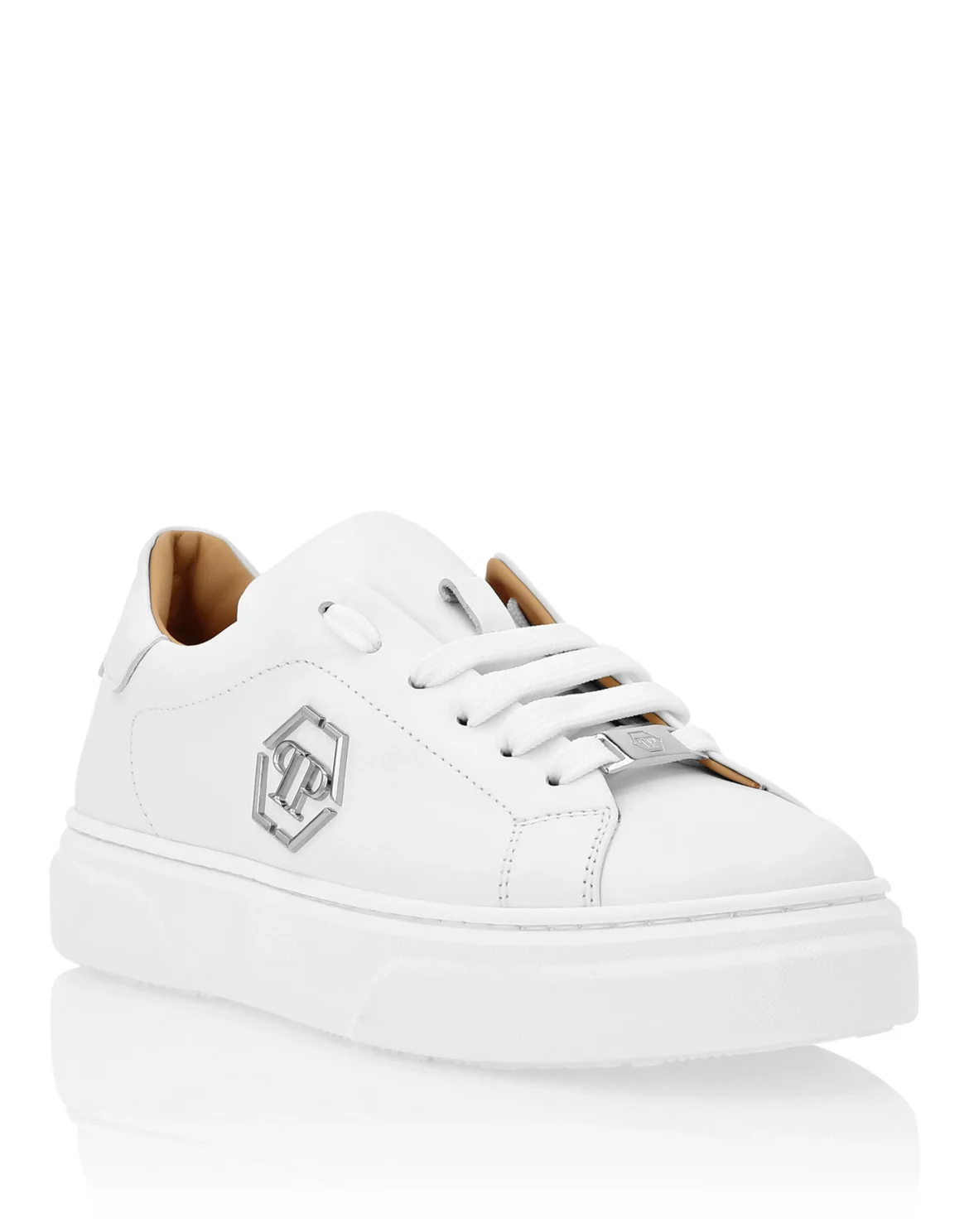LEATHER LO-TOP SNEAKERS THE PLEIN ORIGINAL, цвет: Белый
