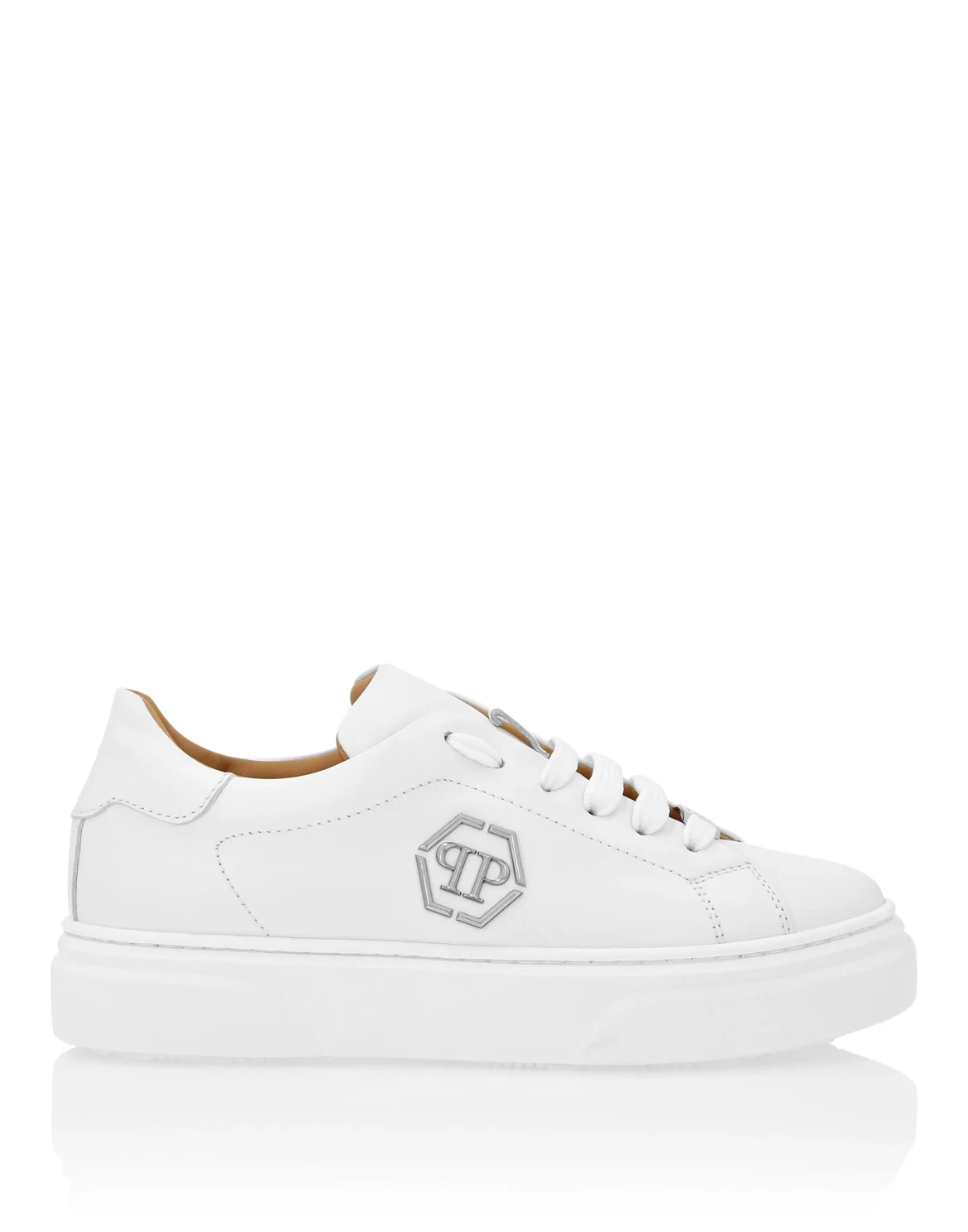 LEATHER LO-TOP SNEAKERS THE PLEIN ORIGINAL, цвет: Белый
