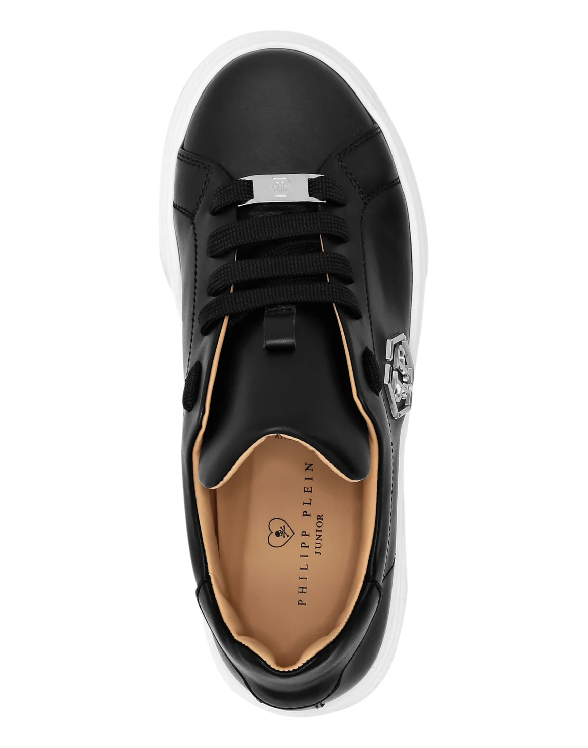 LEATHER LO-TOP SNEAKERS THE PLEIN ORIGINAL, цвет: Черный