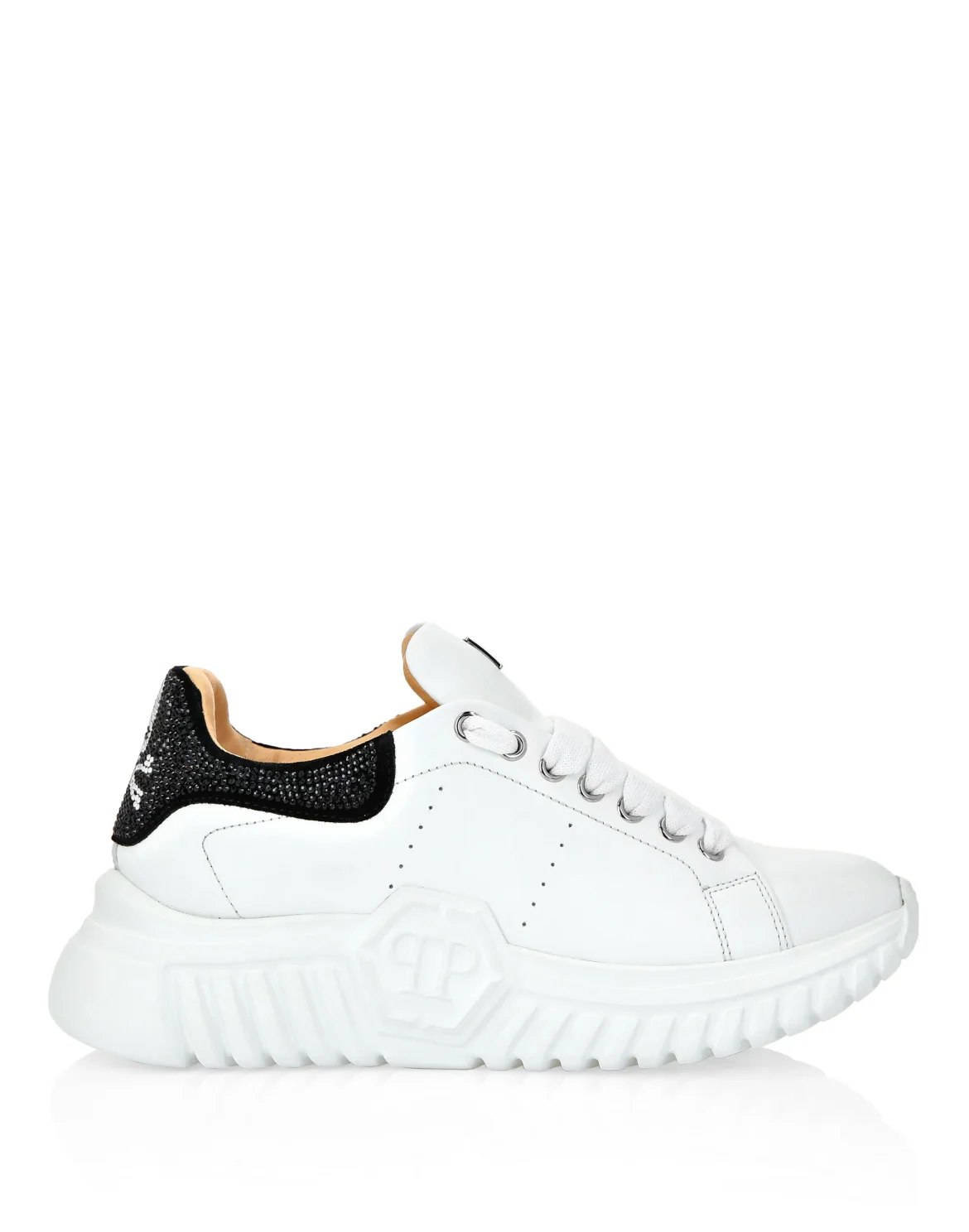 Leather Lo-Top Sneakers Skull&Bones, цвет: Белый
