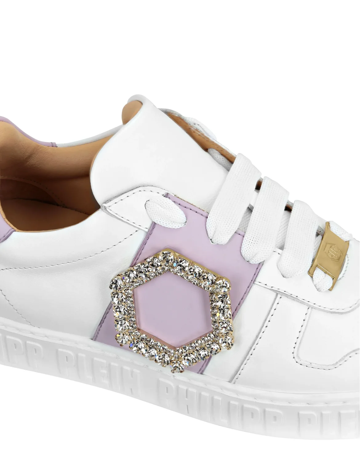 Leather Lo-Top Sneakers, цвет: Белый
