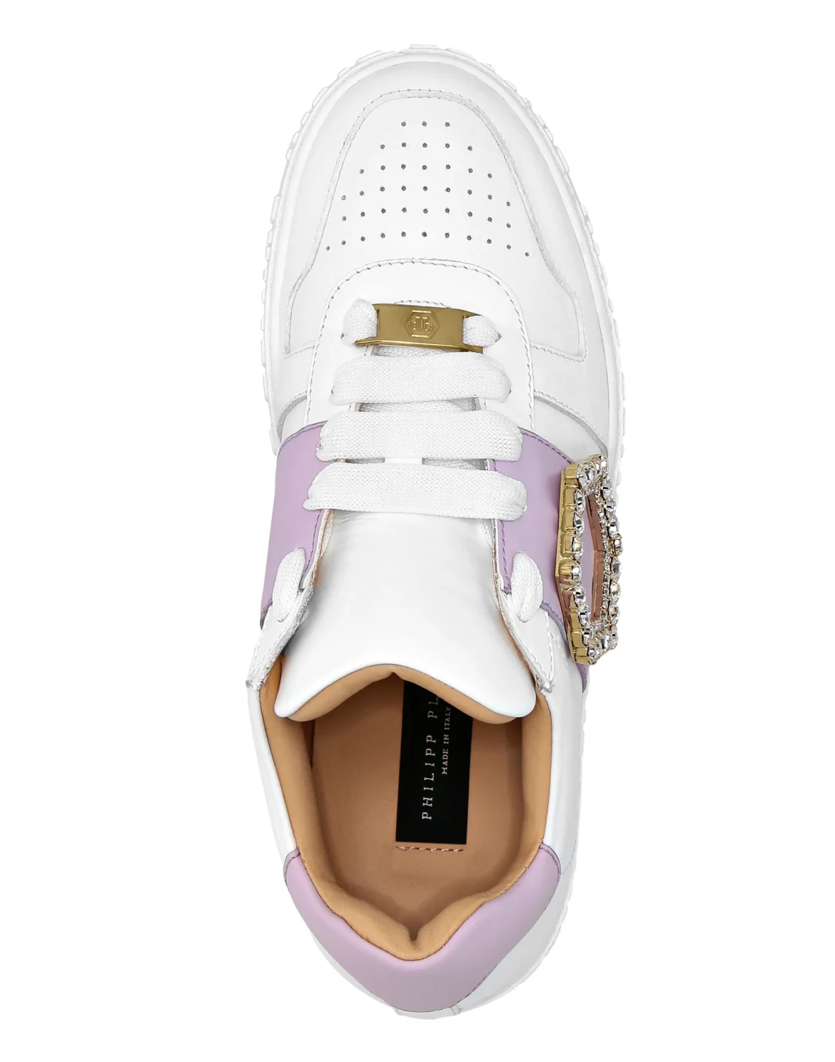 Leather Lo-Top Sneakers, цвет: Белый