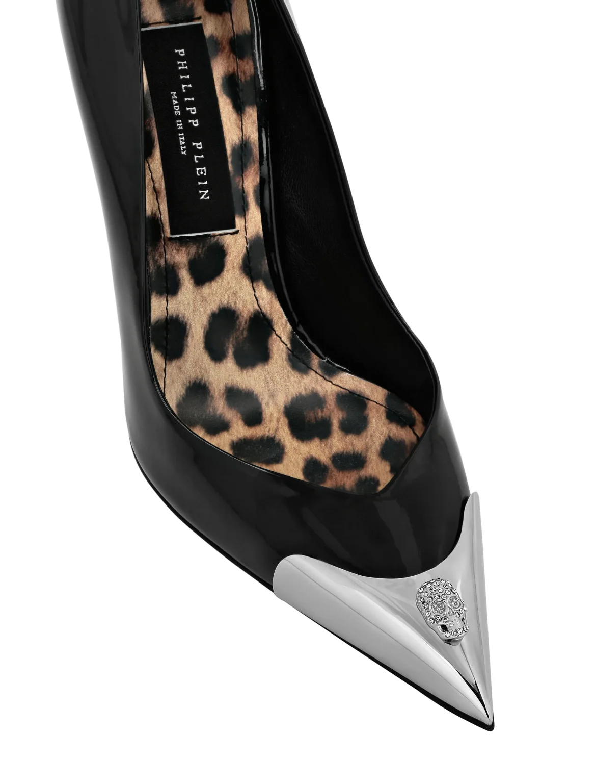 Crystal Skull Patent Leather Pumps, цвет: Черный