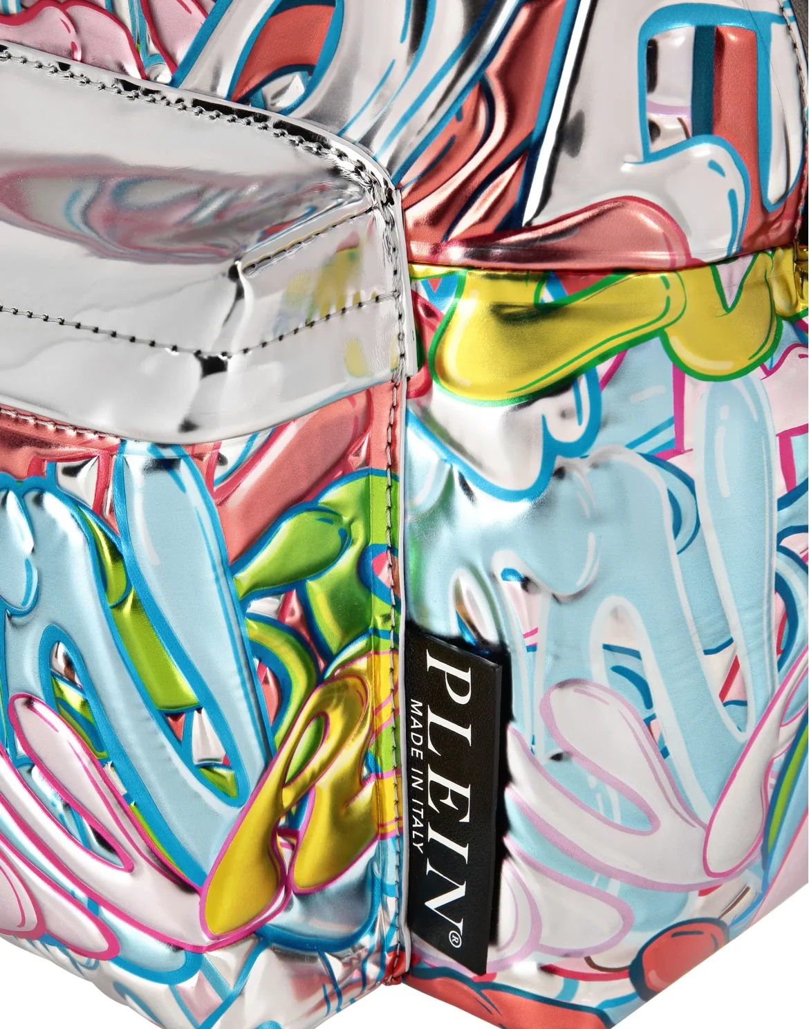 Mirror Leather Backpack Bombing Graffiti, цвет: Мультиколор