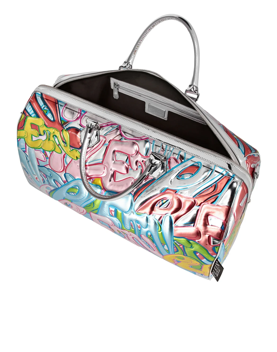 Mirror Leather Handle Bag Bombing Graffiti, цвет: Мультиколор