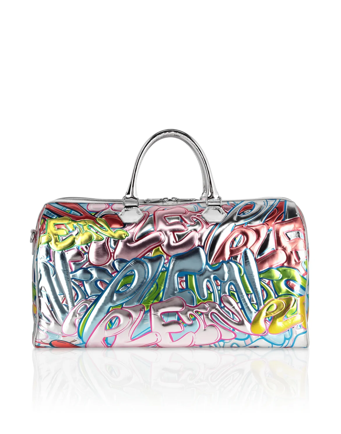 Mirror Leather Handle Bag Bombing Graffiti, цвет: Мультиколор