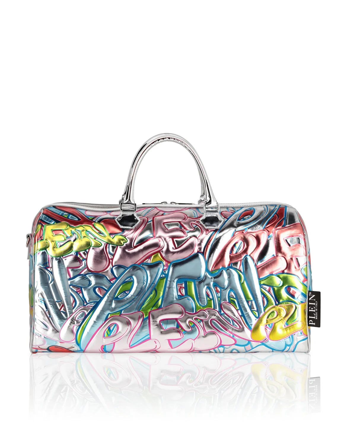Mirror Leather Handle Bag Bombing Graffiti, цвет: Мультиколор