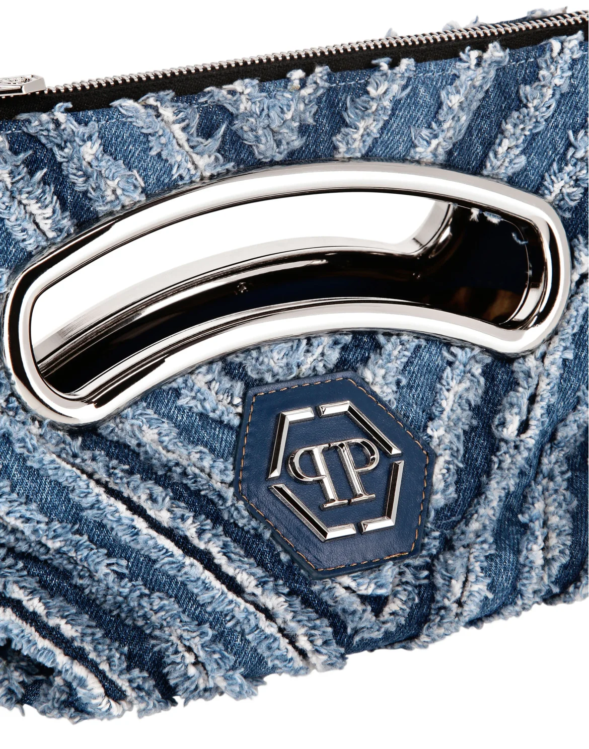 Denim Small Handle Bag, цвет: Синий