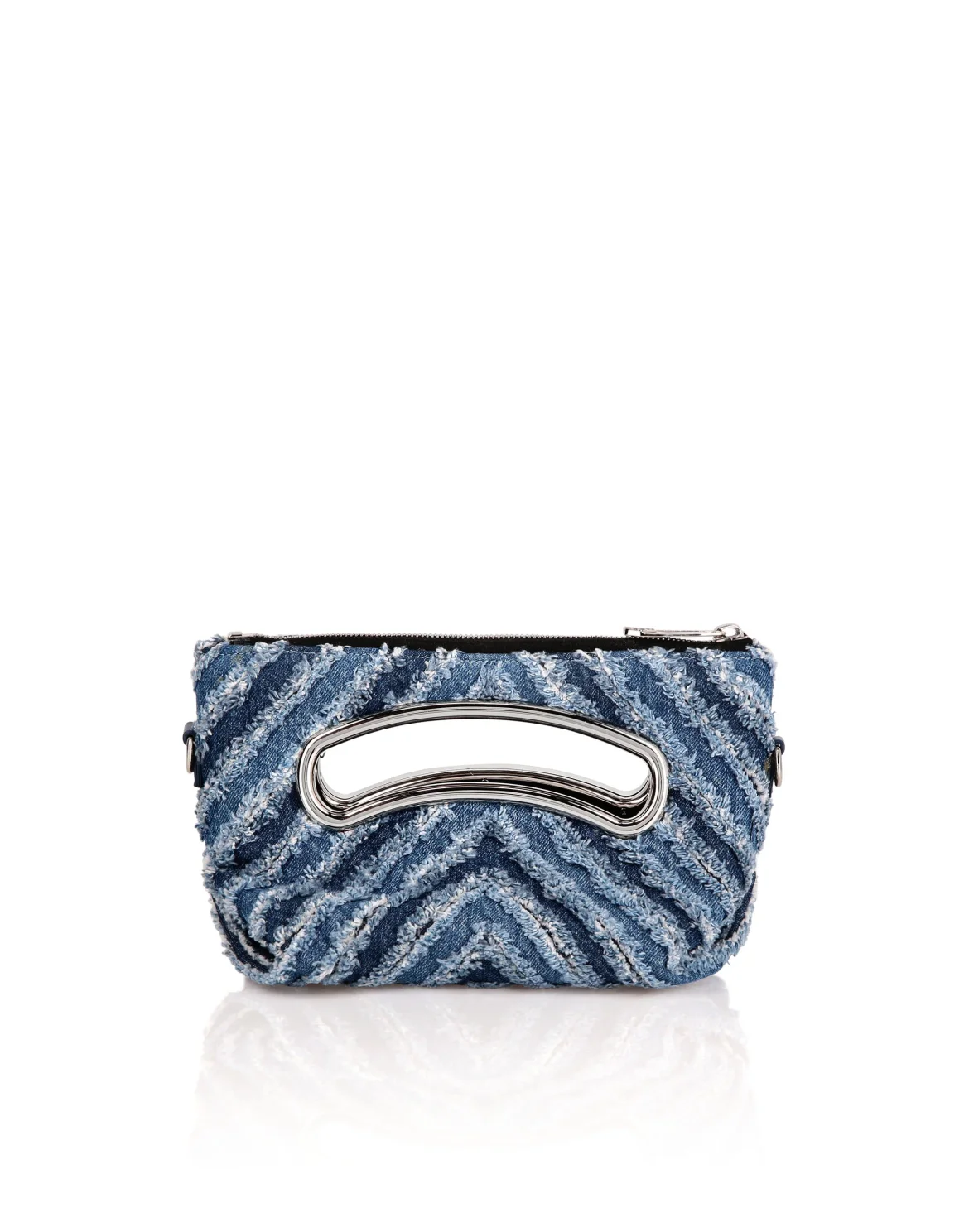 Denim Small Handle Bag, цвет: Синий