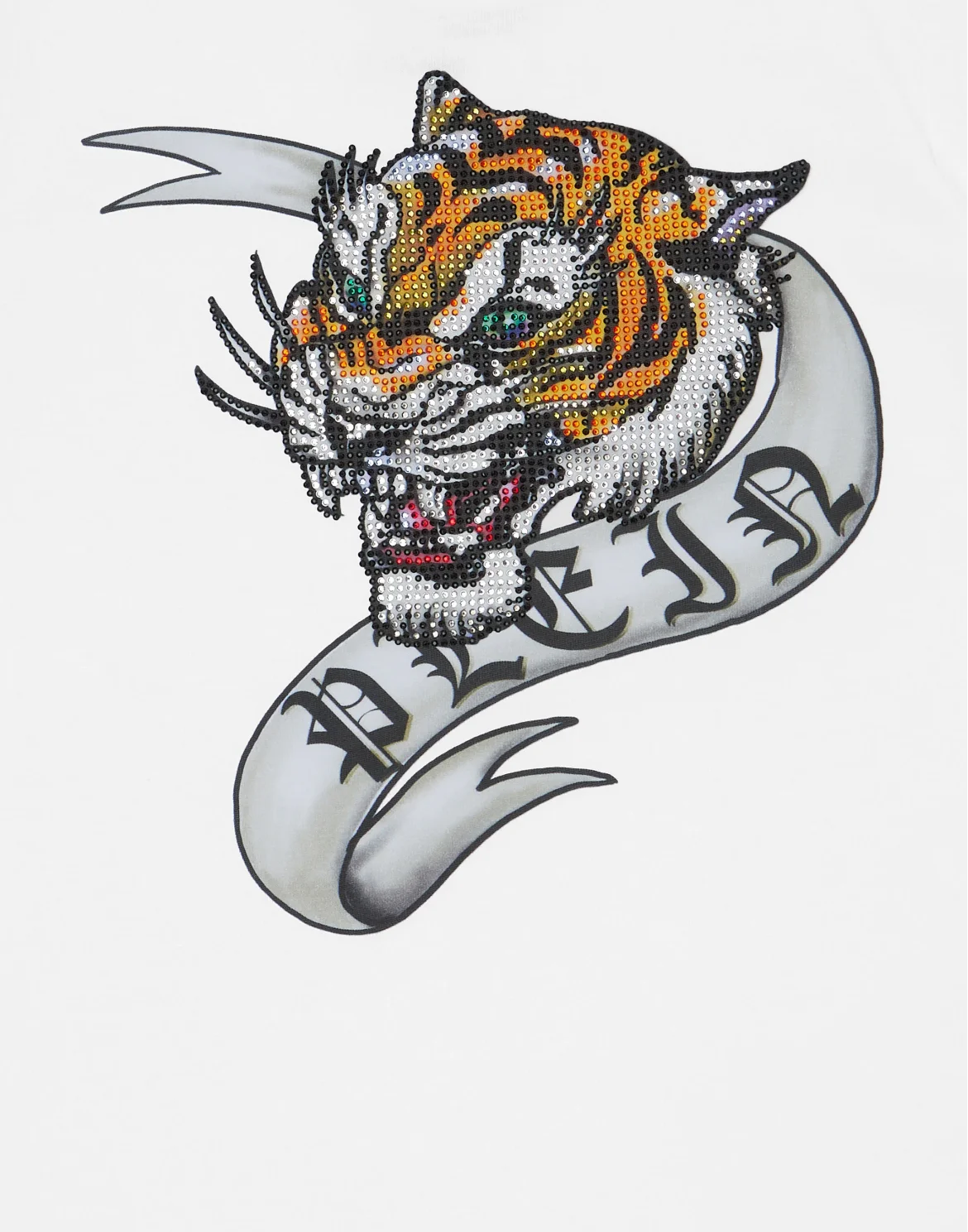T-shirt Round Neck Tiger, цвет: Белый