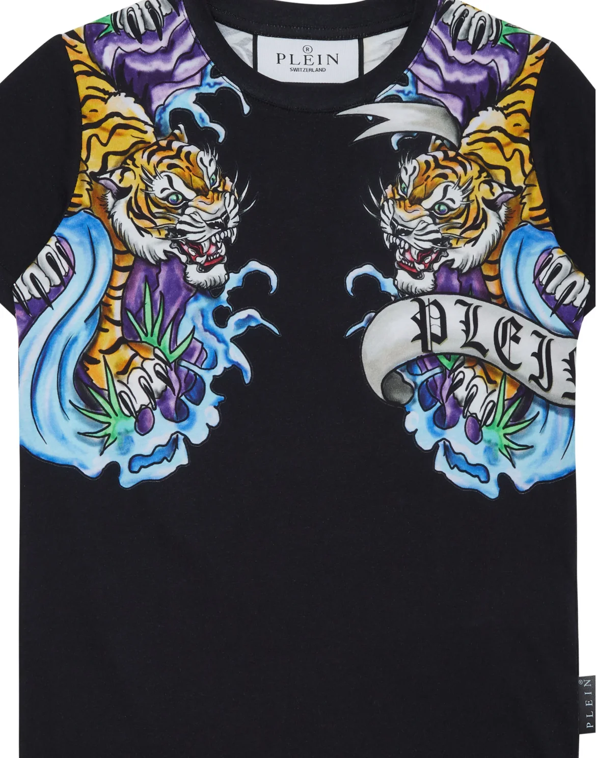 T-shirt Round Neck Tattoo, цвет: Черный