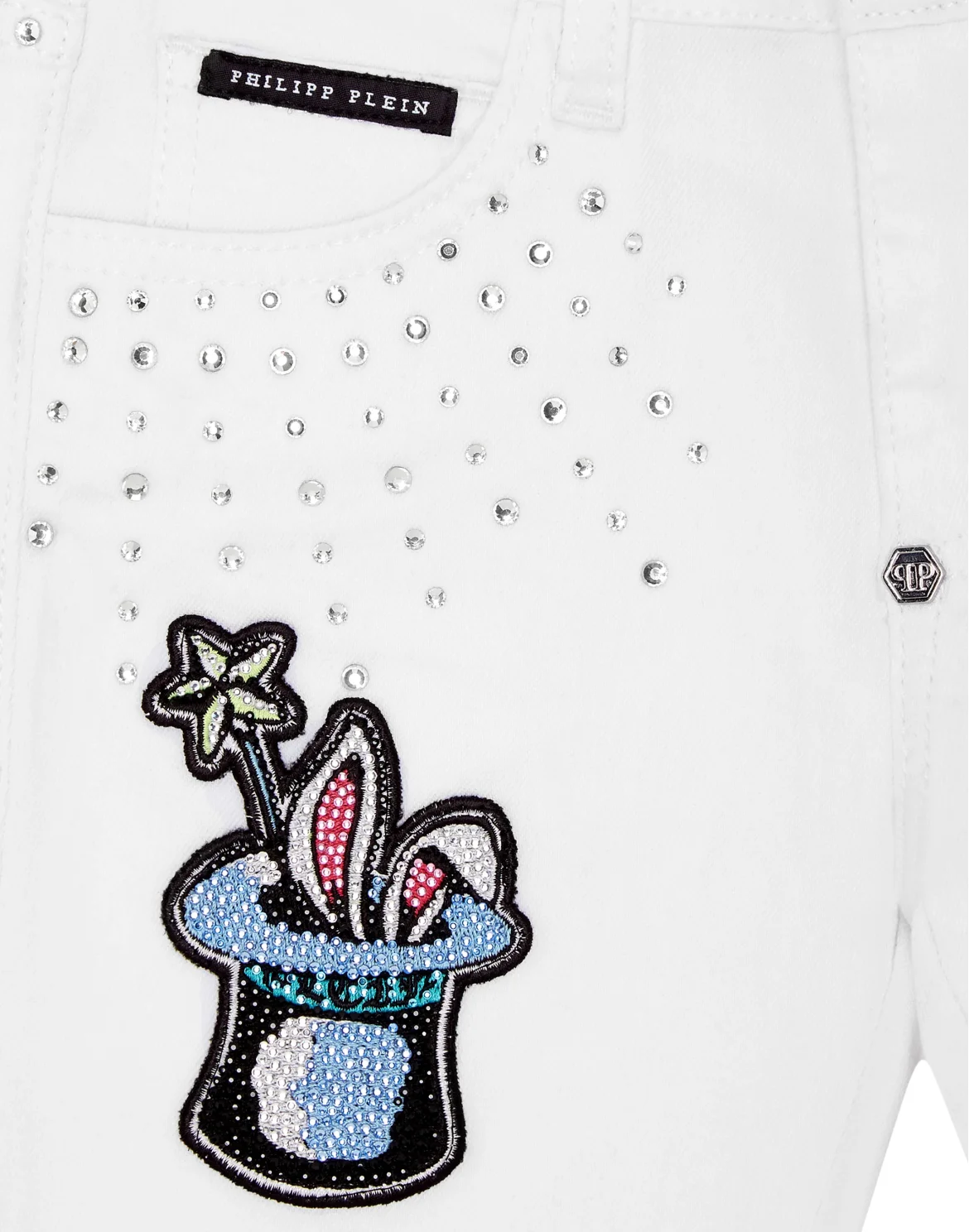 Denim Trousers Loose Fit Colorful Circus, цвет: Белый