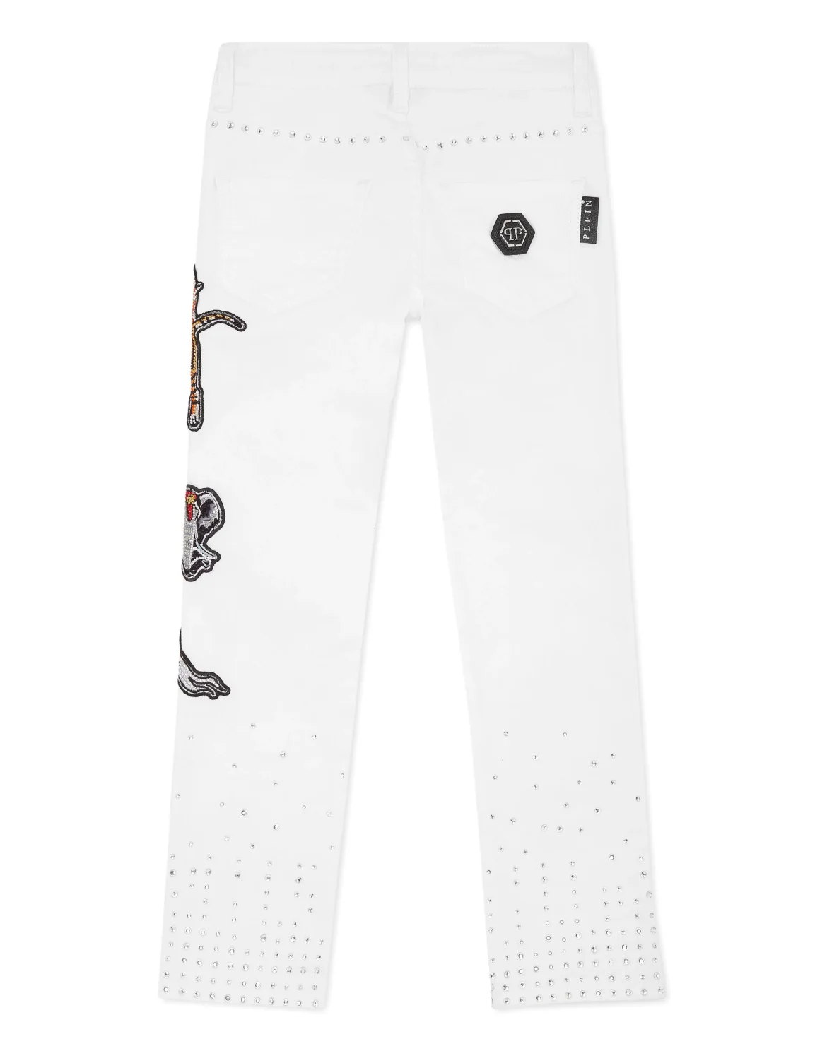 Denim Trousers Loose Fit Colorful Circus, цвет: Белый