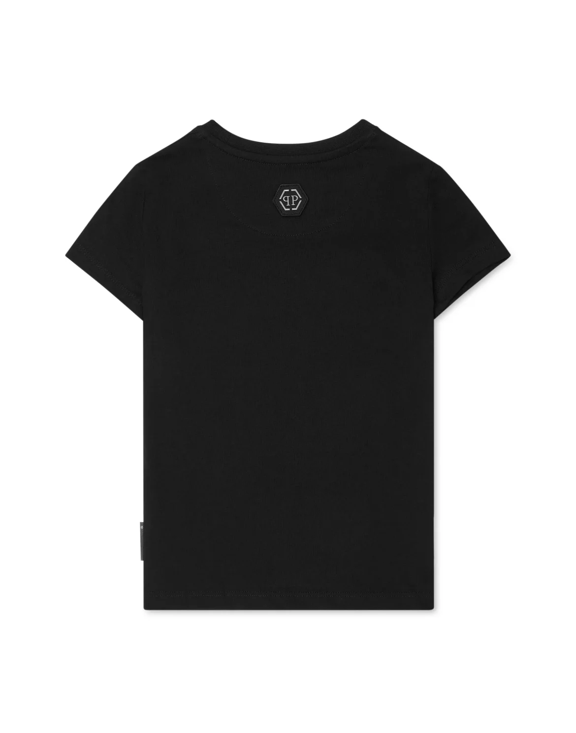 T-Shirt Round Neck with Crystals Tattoo, цвет: Черный