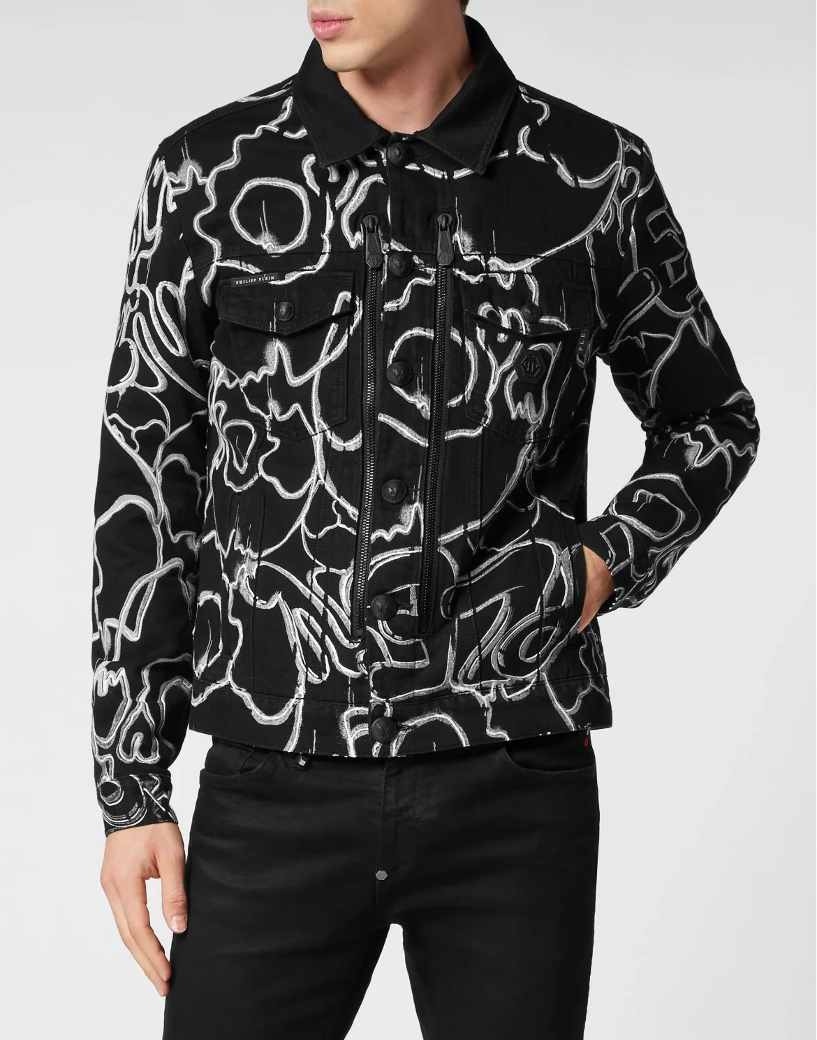 Denim Jacket Skull, цвет: Черный