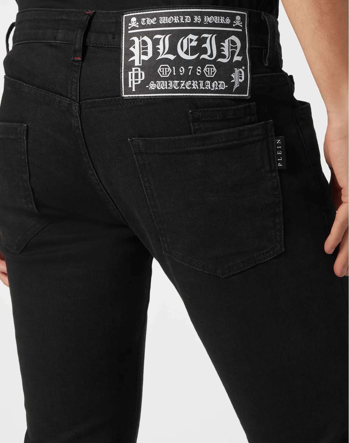 Denim Trousers Super Straight Cut Lion Circus, цвет: Черный