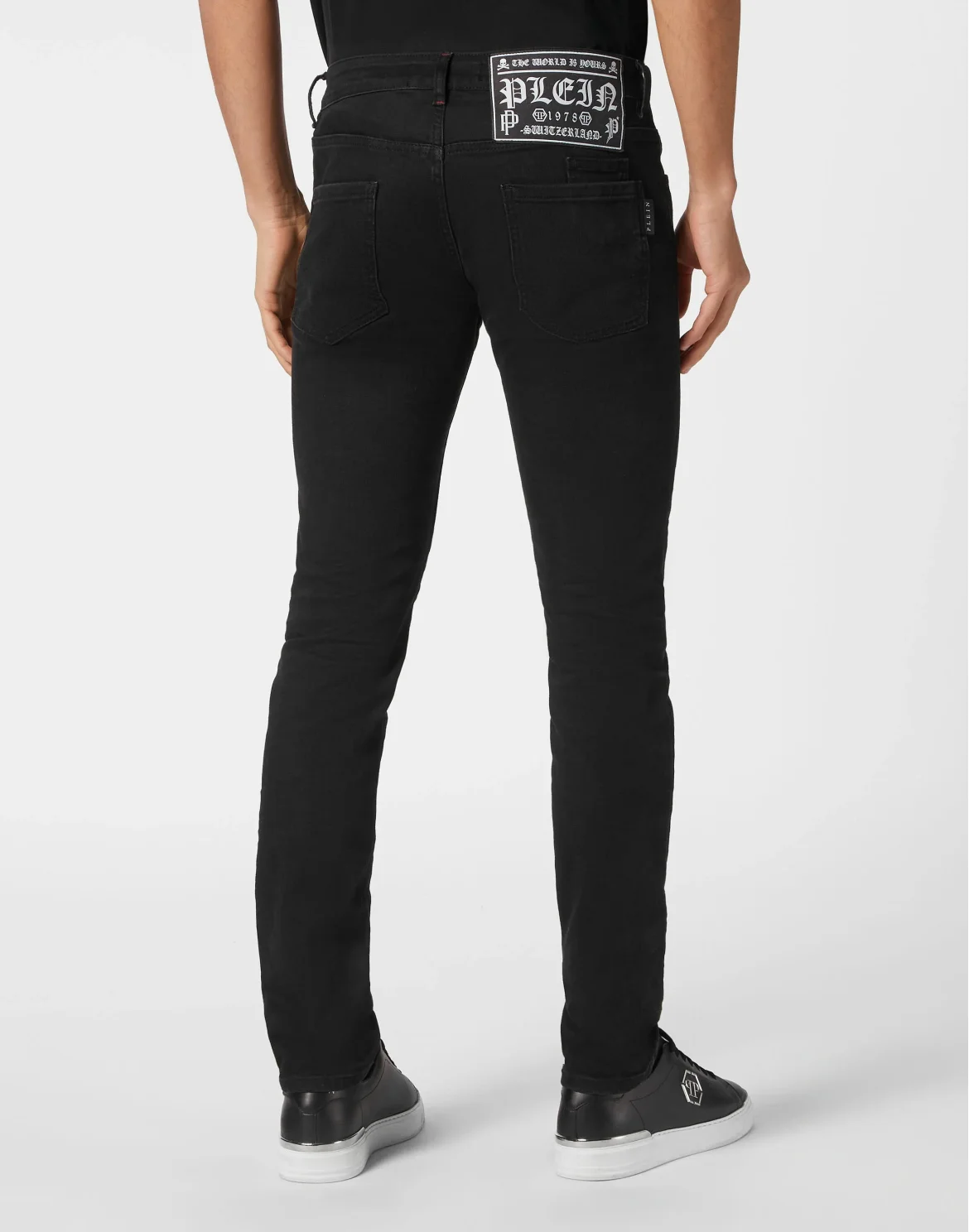 Denim Trousers Super Straight Cut Lion Circus, цвет: Черный