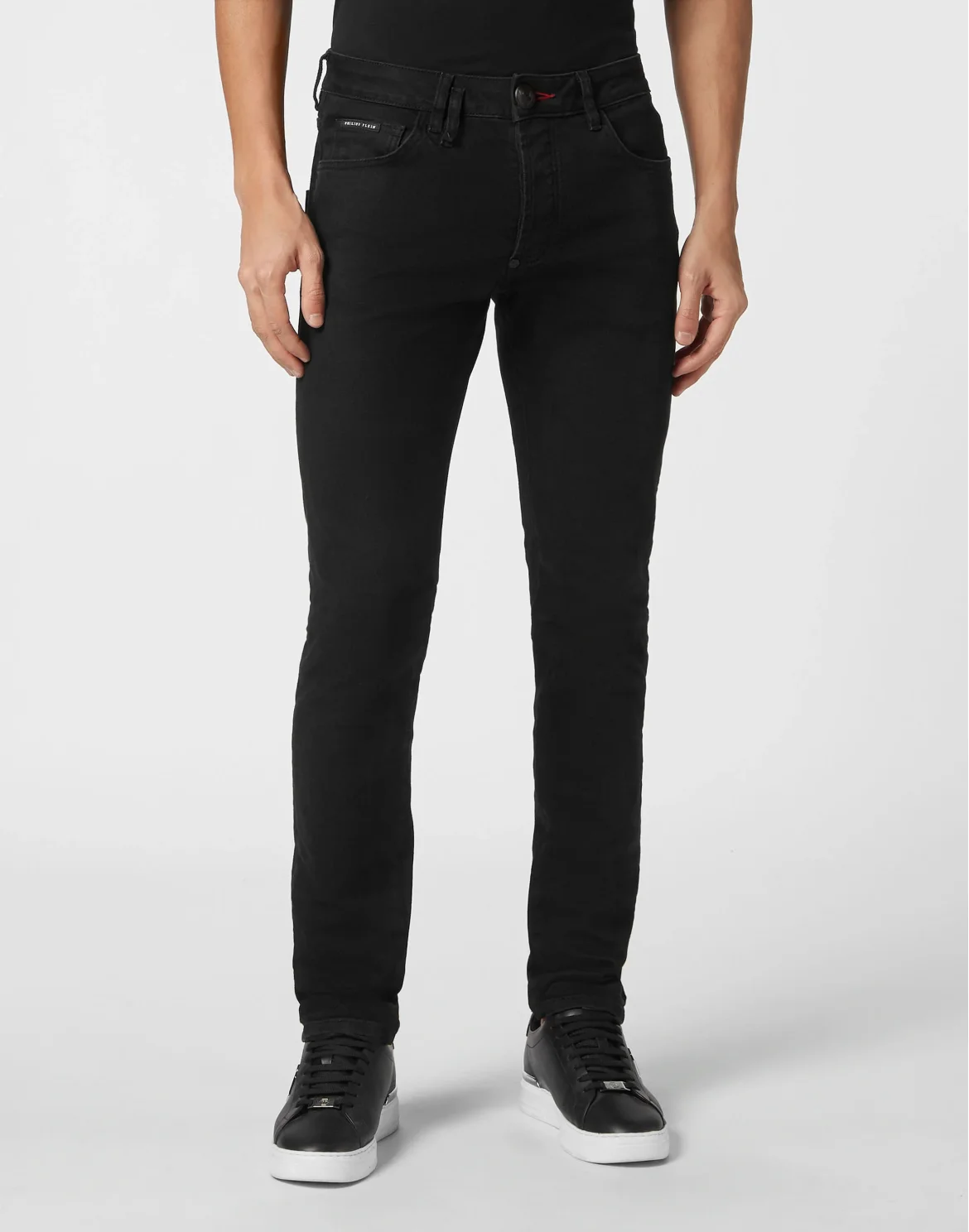 Denim Trousers Super Straight Cut Lion Circus, цвет: Черный