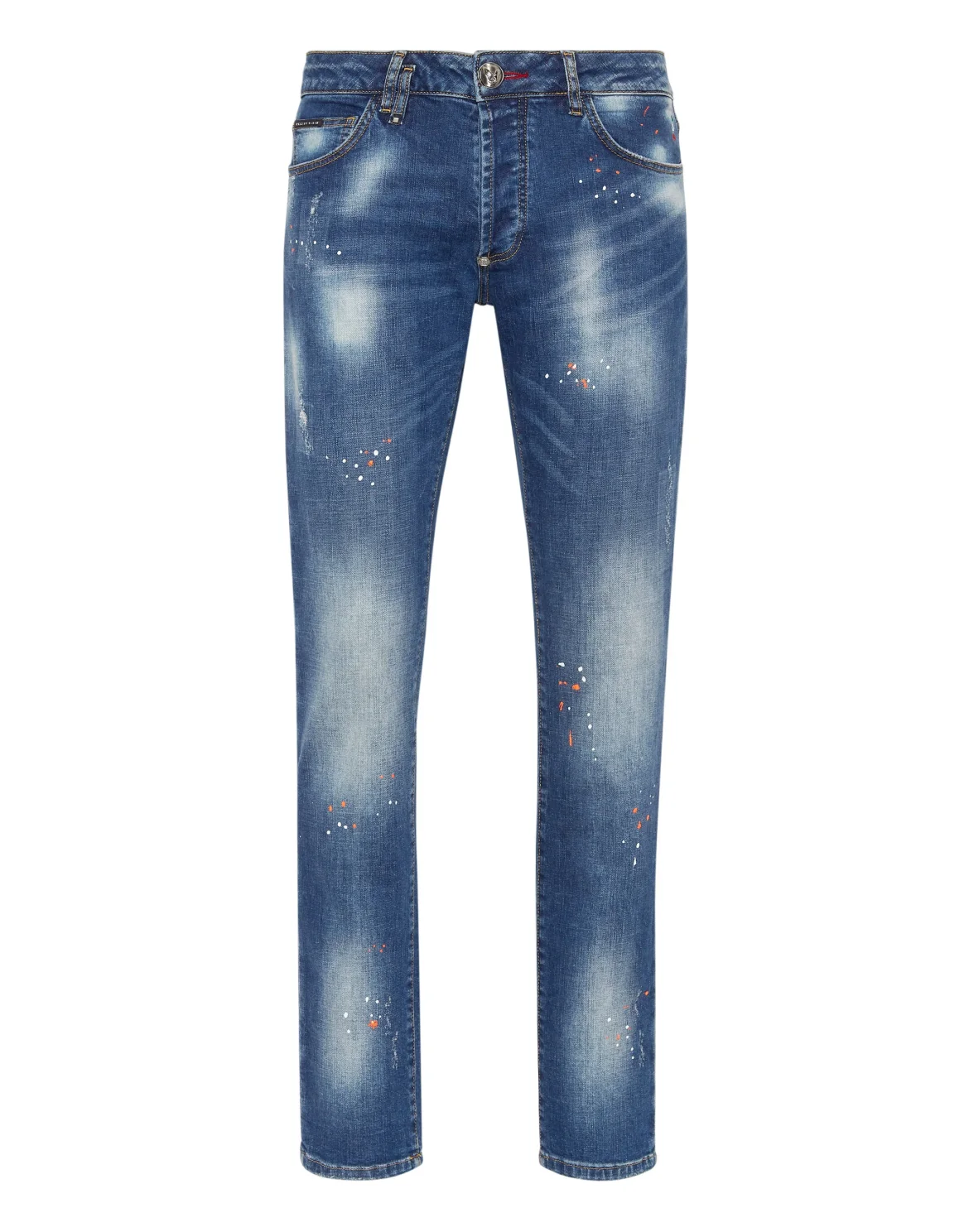 Denim Trousers Super Straight Cut Lion Circus, цвет: Оранжевый