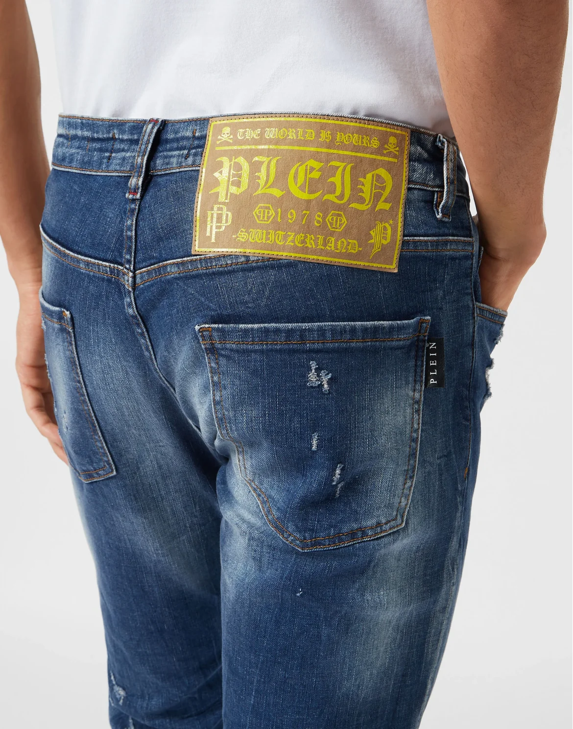 Denim Trousers Super Straight Cut Lion Circus, цвет: Синий