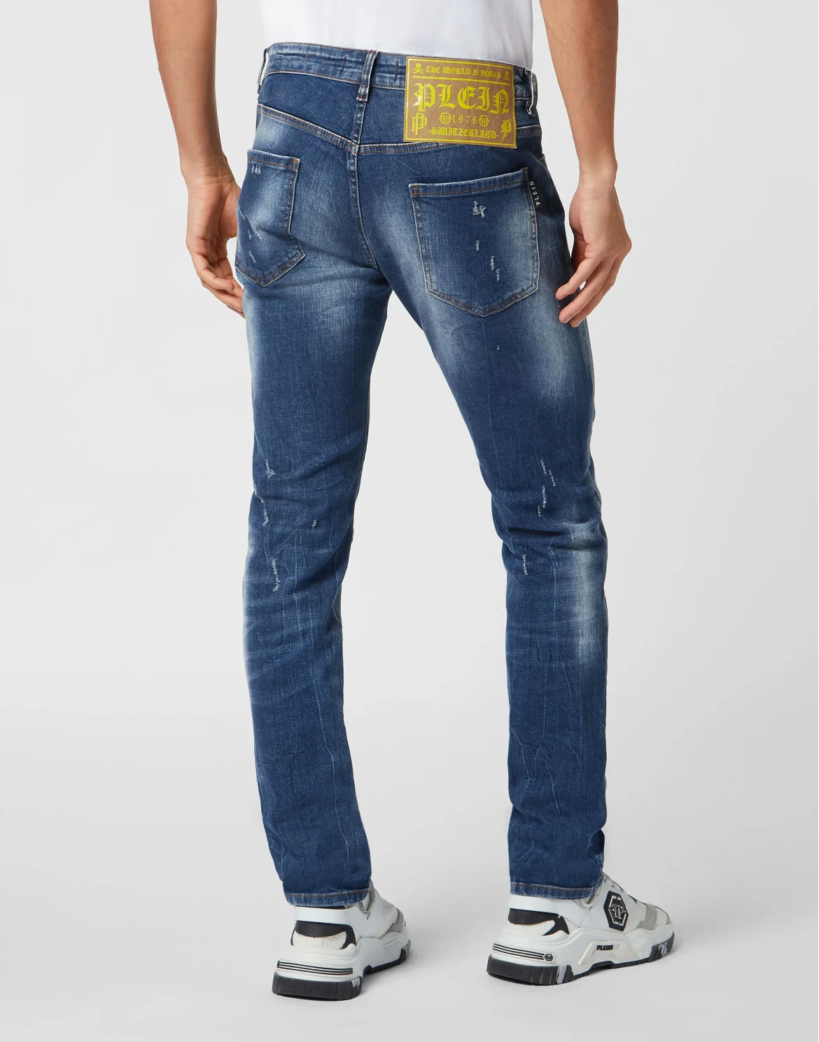 Denim Trousers Super Straight Cut Lion Circus, цвет: Синий