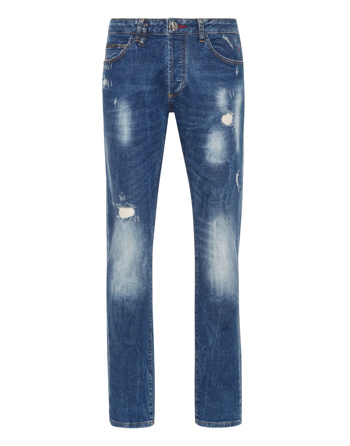 Denim Trousers Super Straight Cut Lion Circus, цвет: Синий