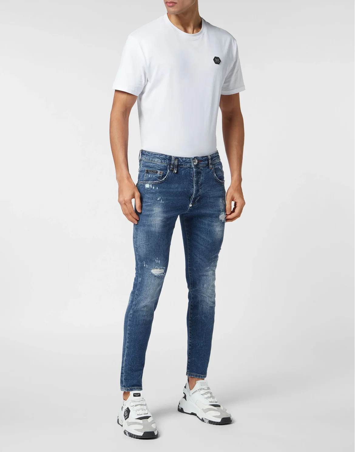 Denim Trousers Skinny Fit Lion Circus, цвет: Синий