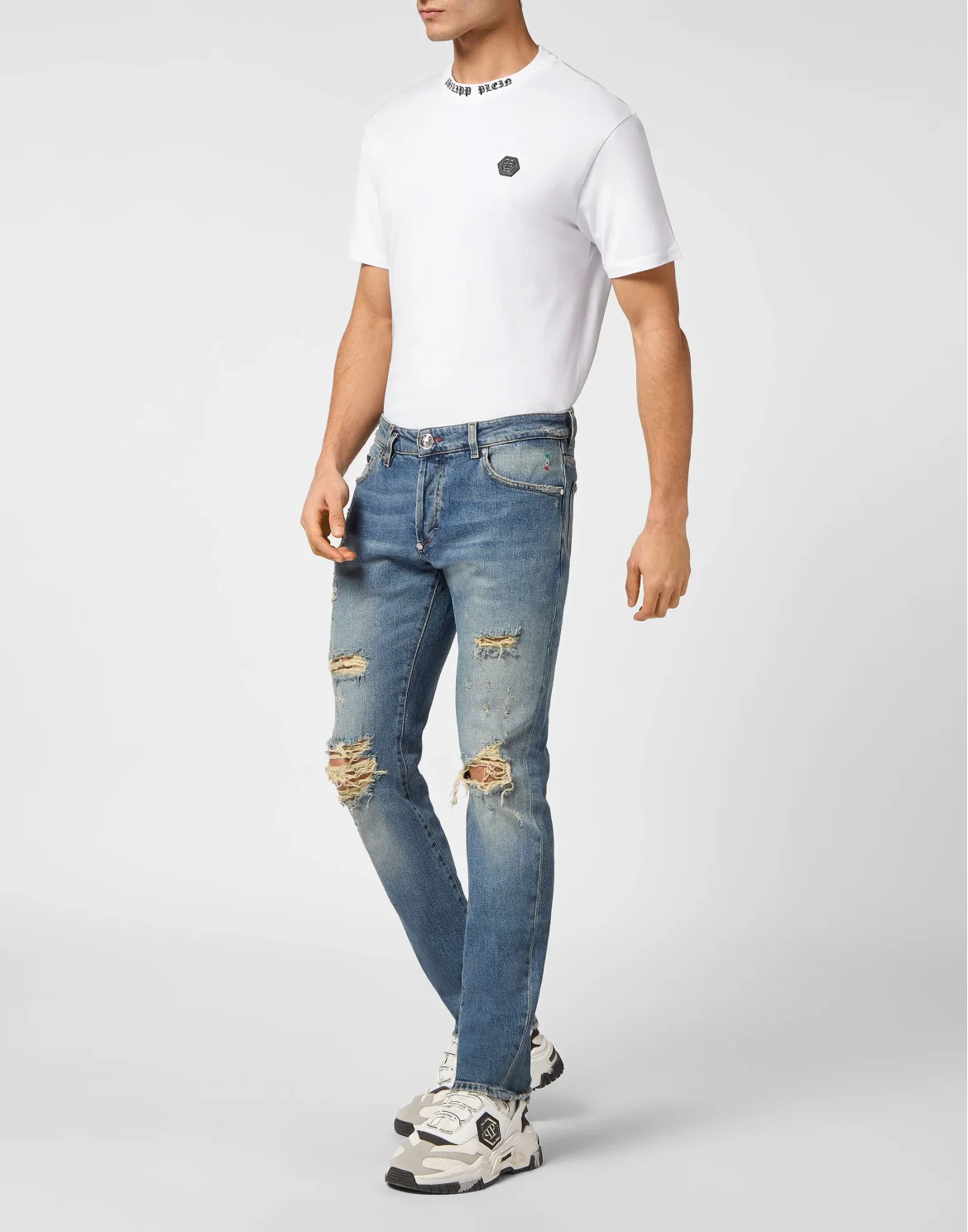 Denim Trousers Super Straight Cut Fit, цвет: Синий