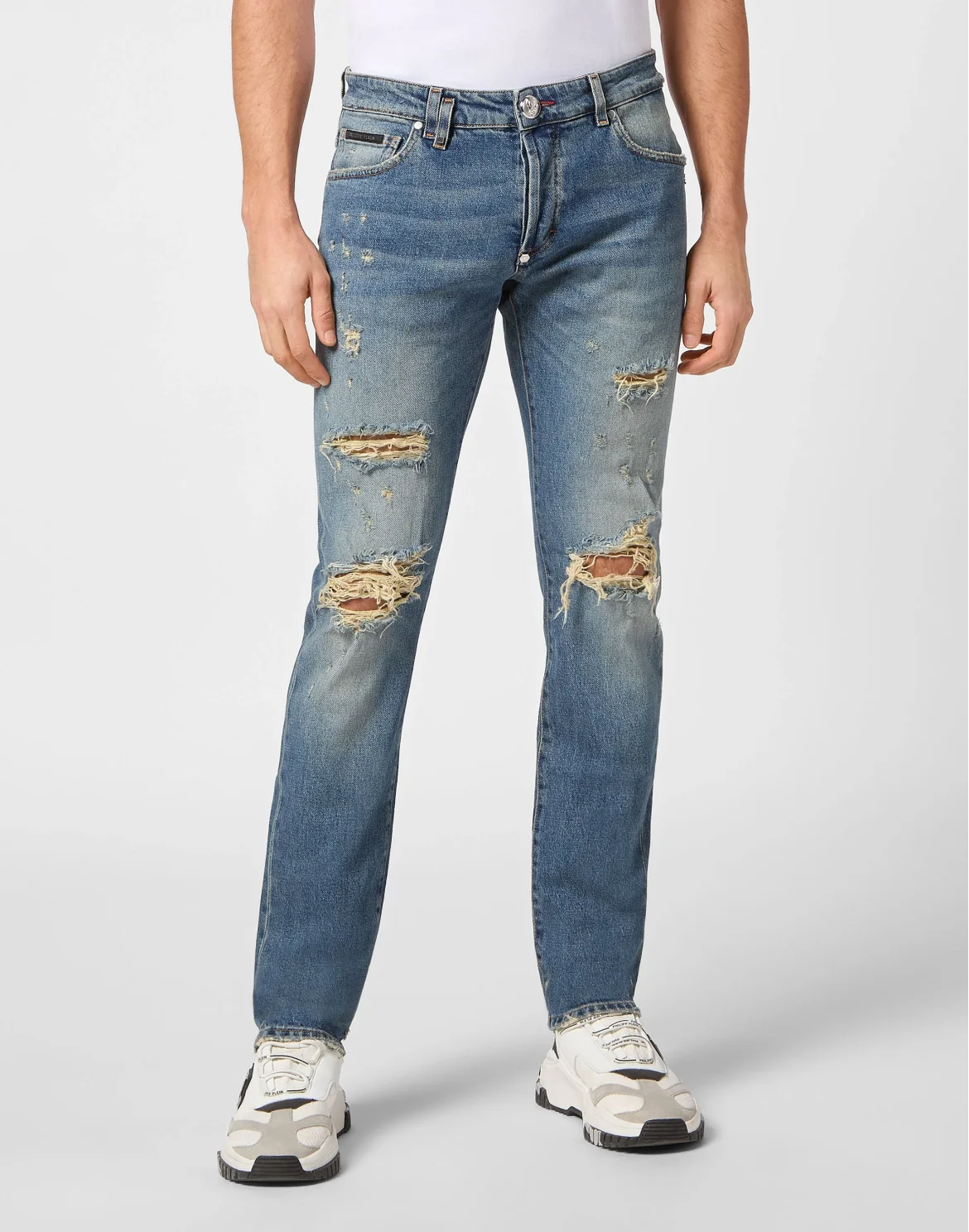 Denim Trousers Super Straight Cut Fit, цвет: Синий