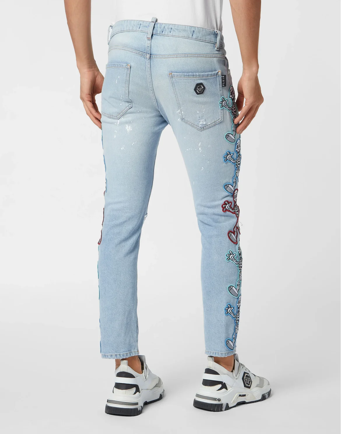 Denim Trousers Skinny Fit Skully Gang, цвет: Синий
