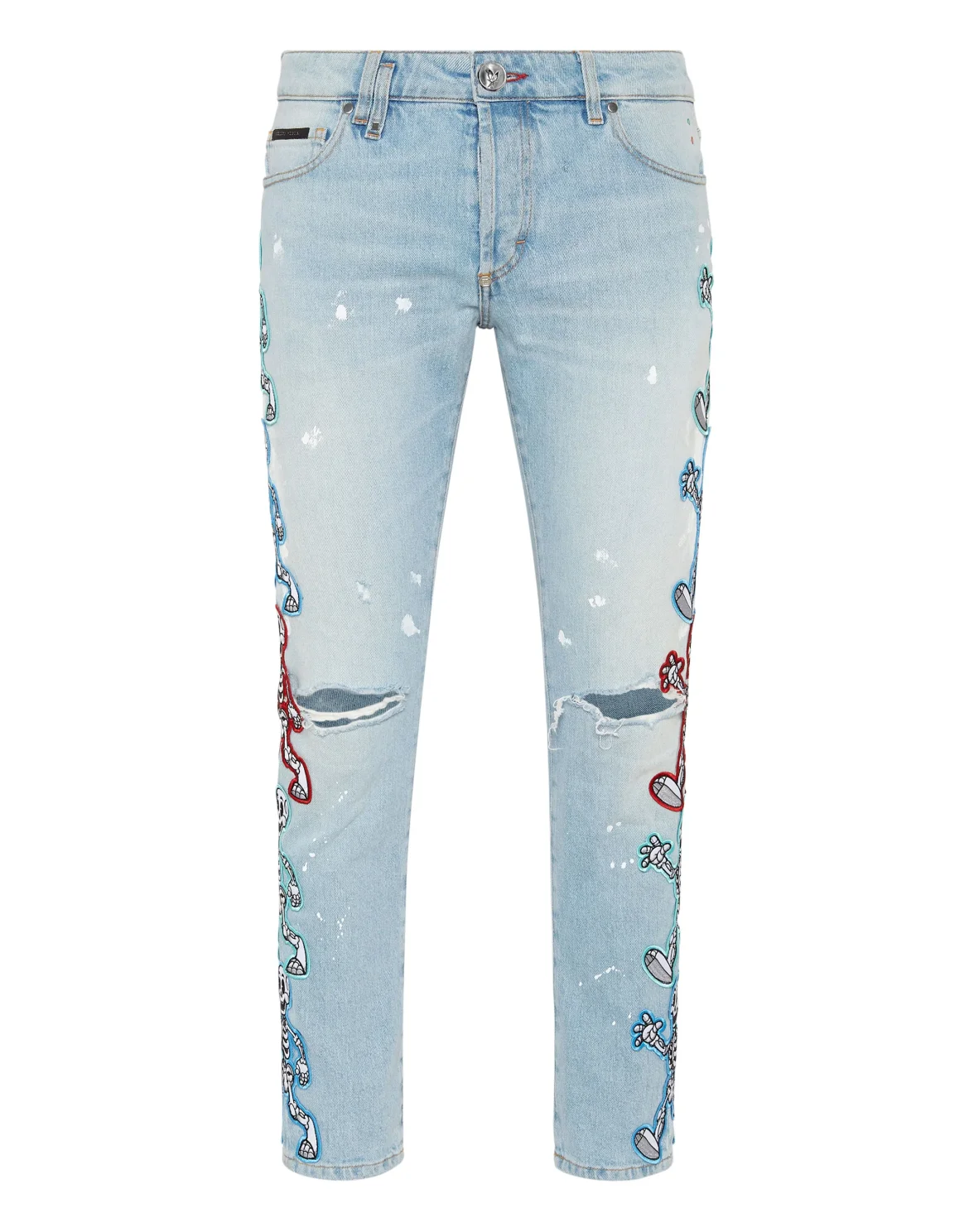 Denim Trousers Skinny Fit Skully Gang, цвет: Синий