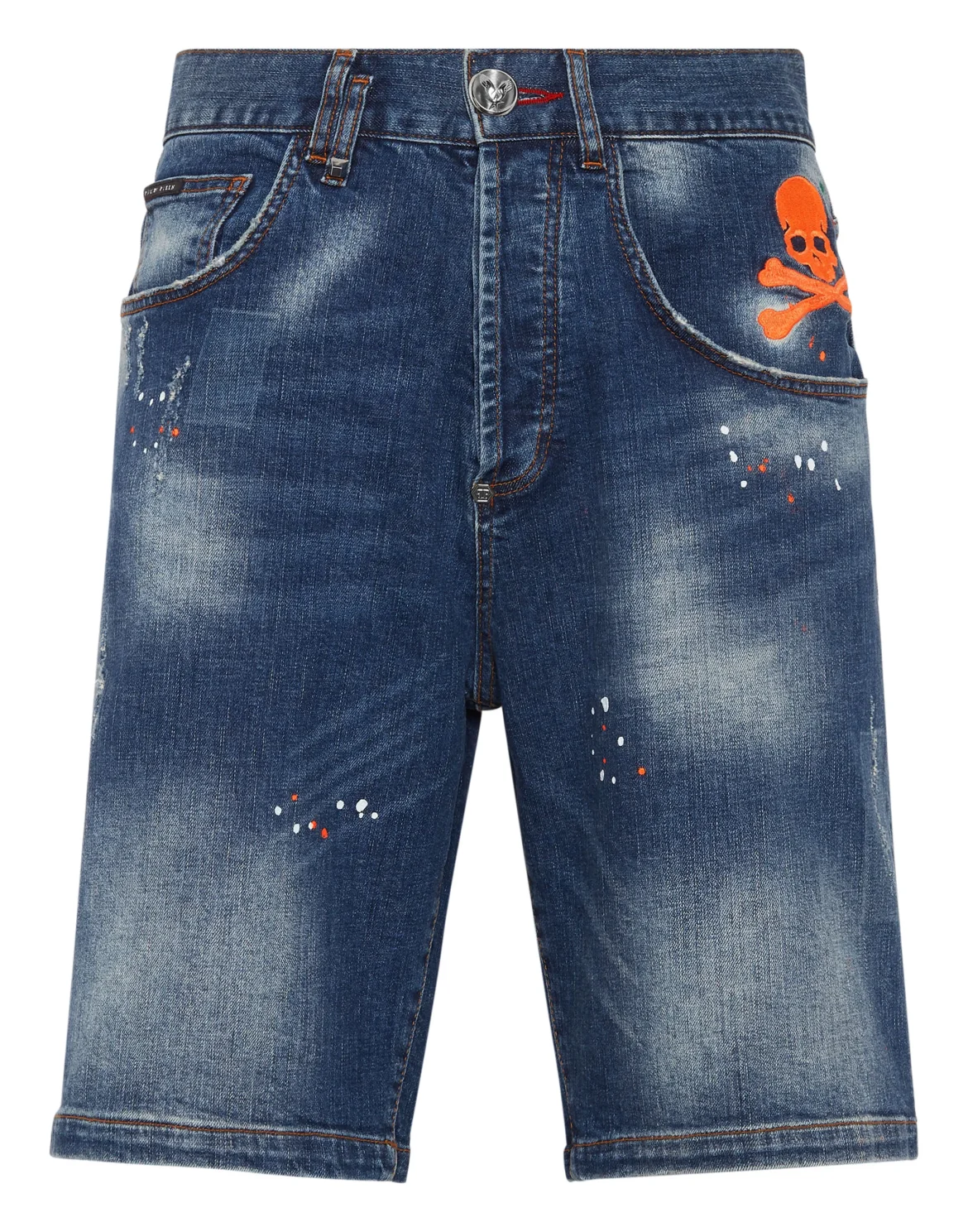 Denim Shorts Formentera Fit Skull&Bones, цвет: Оранжевый