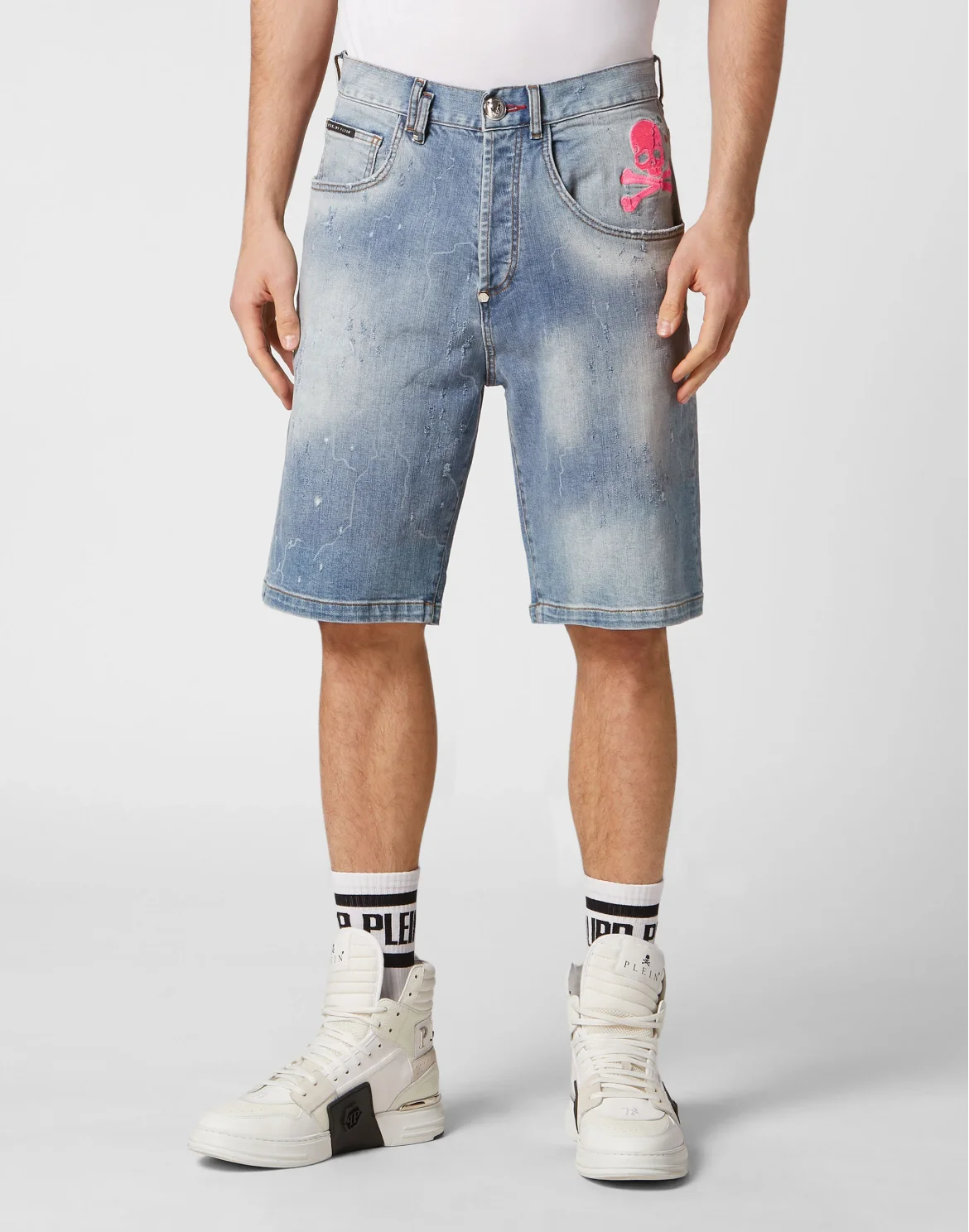 Denim Shorts Formentera Fit Skull&Bones, цвет: Синий