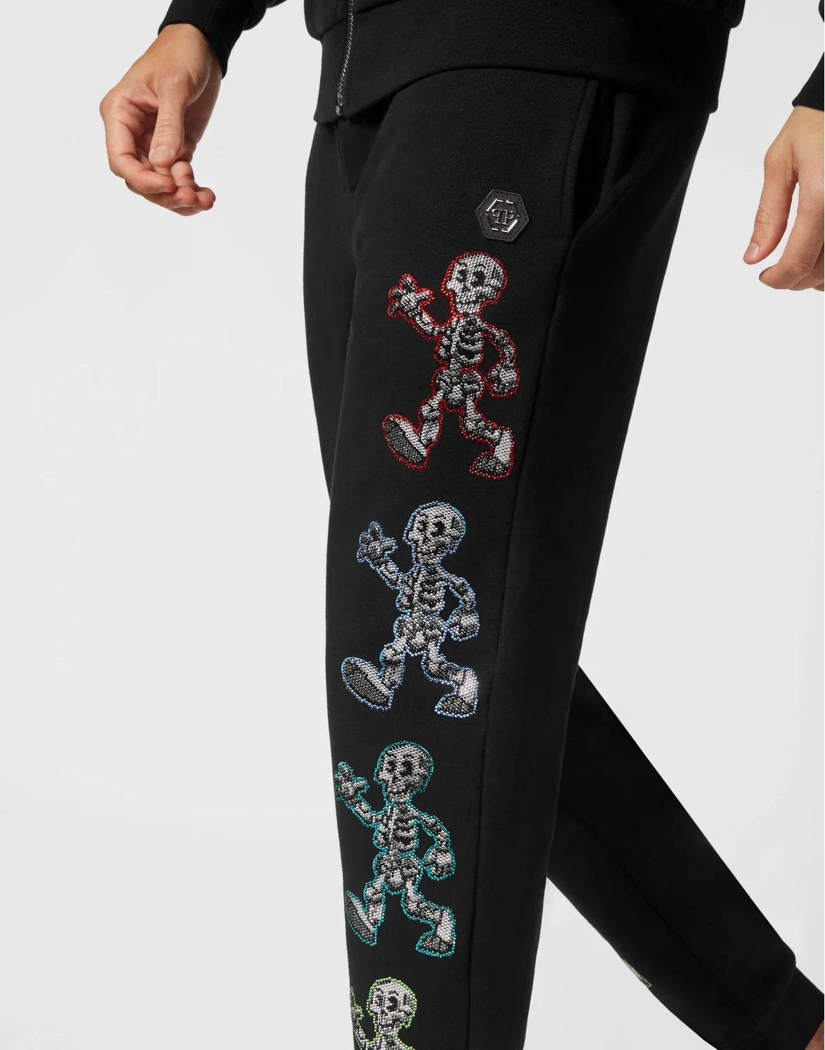 Jogging Set: Hoodie/Trousers Skeleton, цвет: Черный
