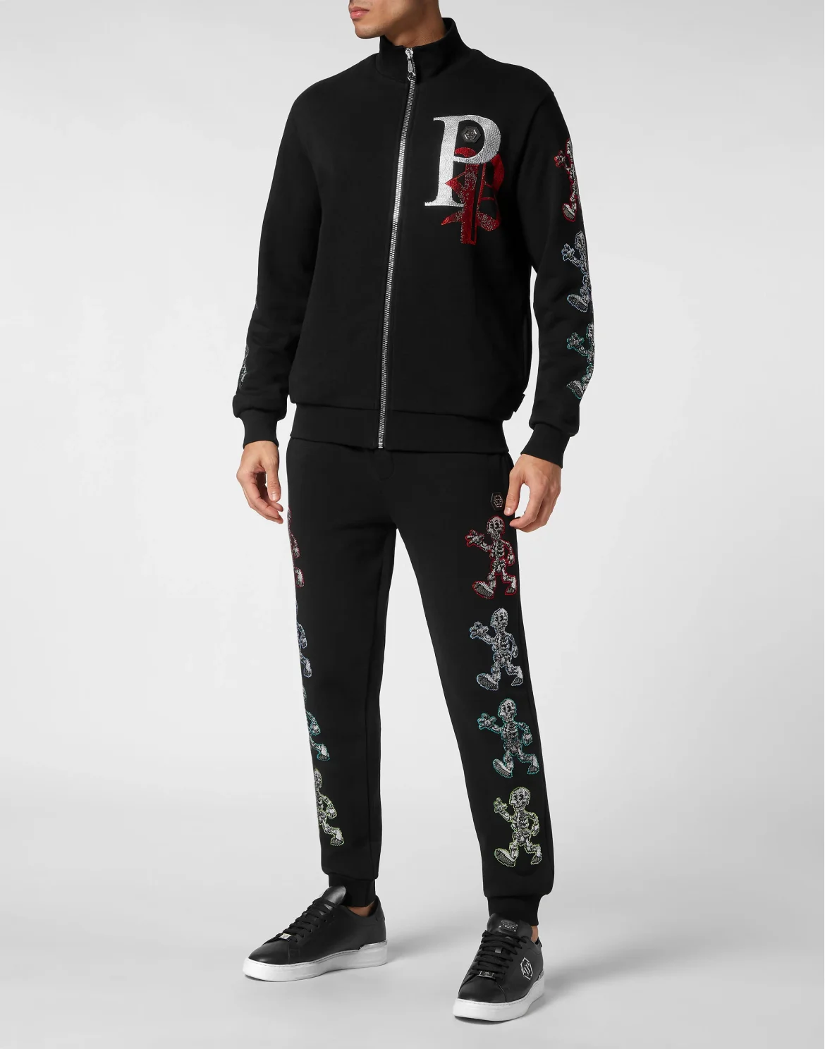 Jogging Set: Hoodie/Trousers Skeleton, цвет: Черный