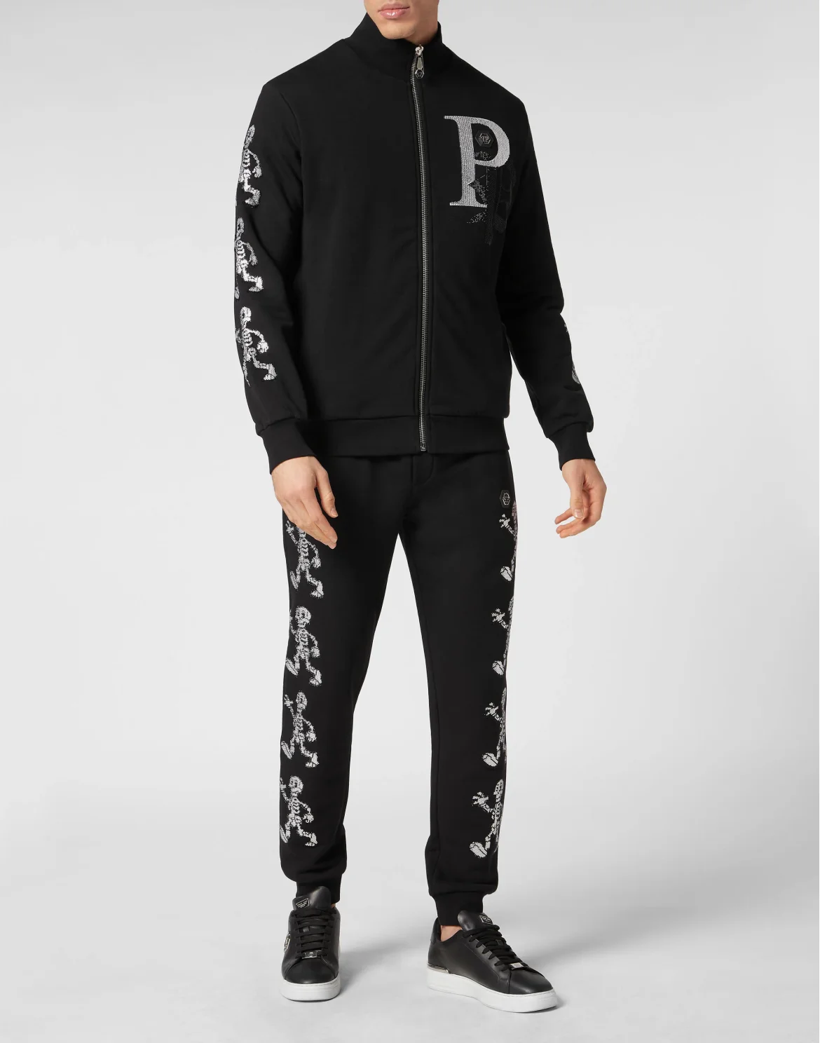 Jogging Set: Hoodie/Trousers Skeleton, цвет: Черный