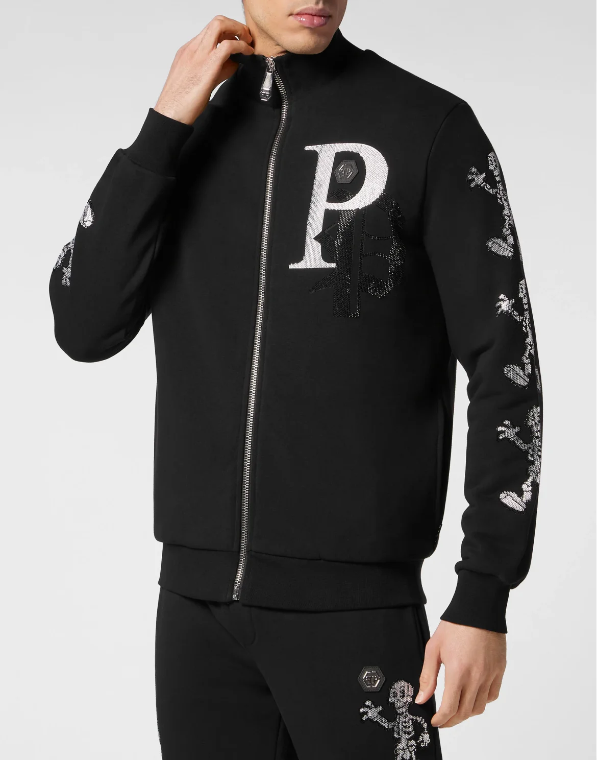 Jogging Set: Hoodie/Trousers Skeleton, цвет: Черный