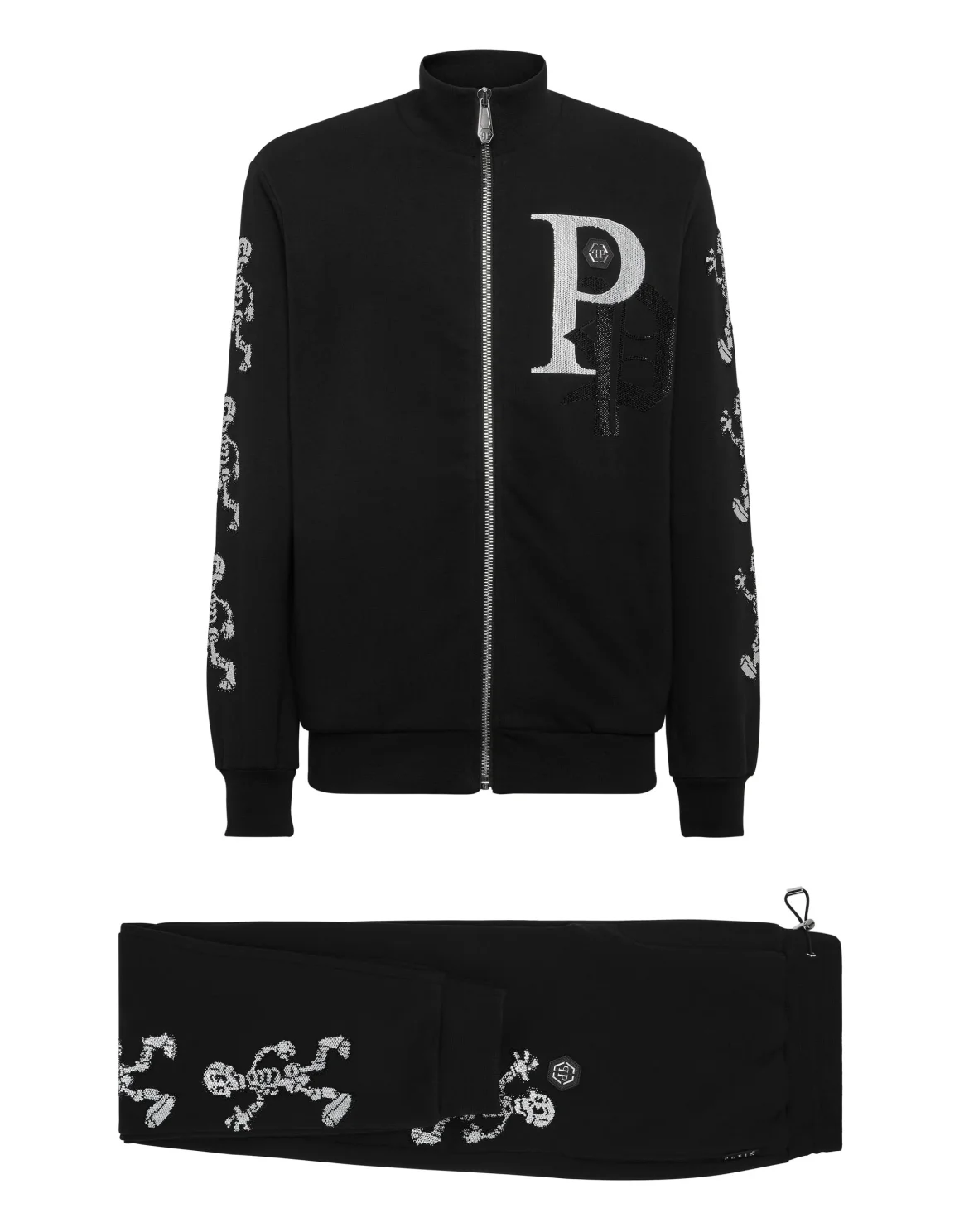 Jogging Set: Hoodie/Trousers Skeleton, цвет: Черный