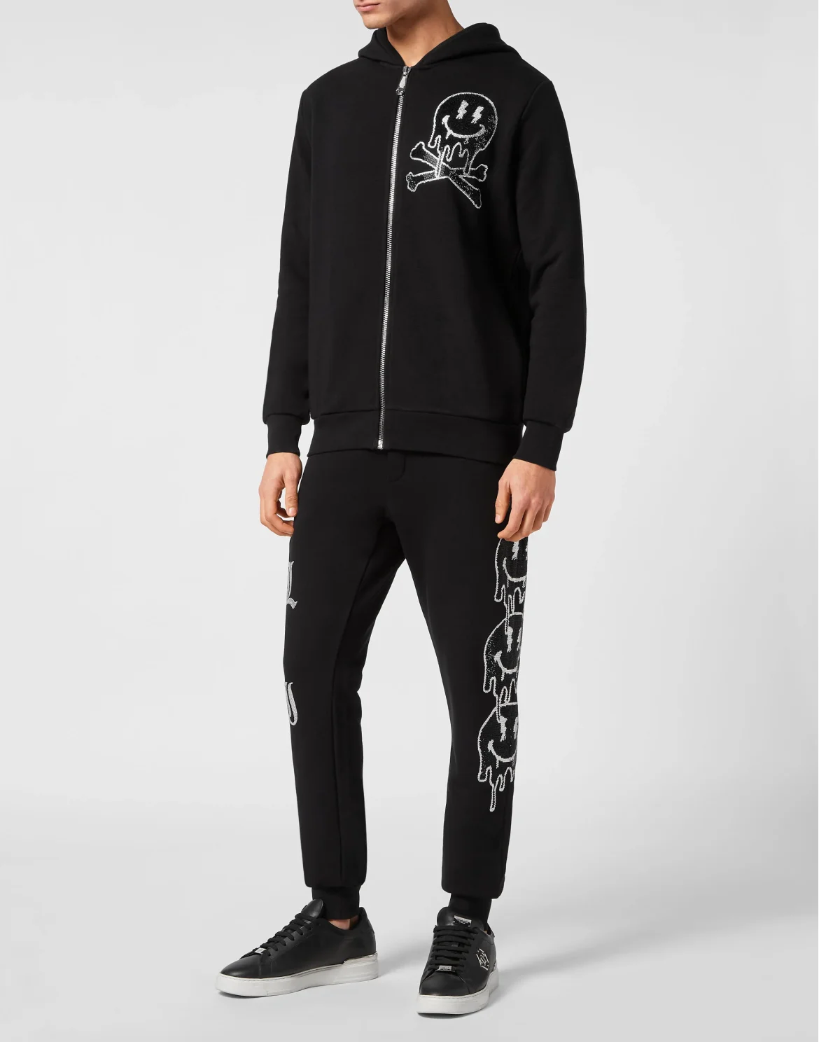 Jogging Set: Hoodie/Trousers Skeleton, цвет: Черный