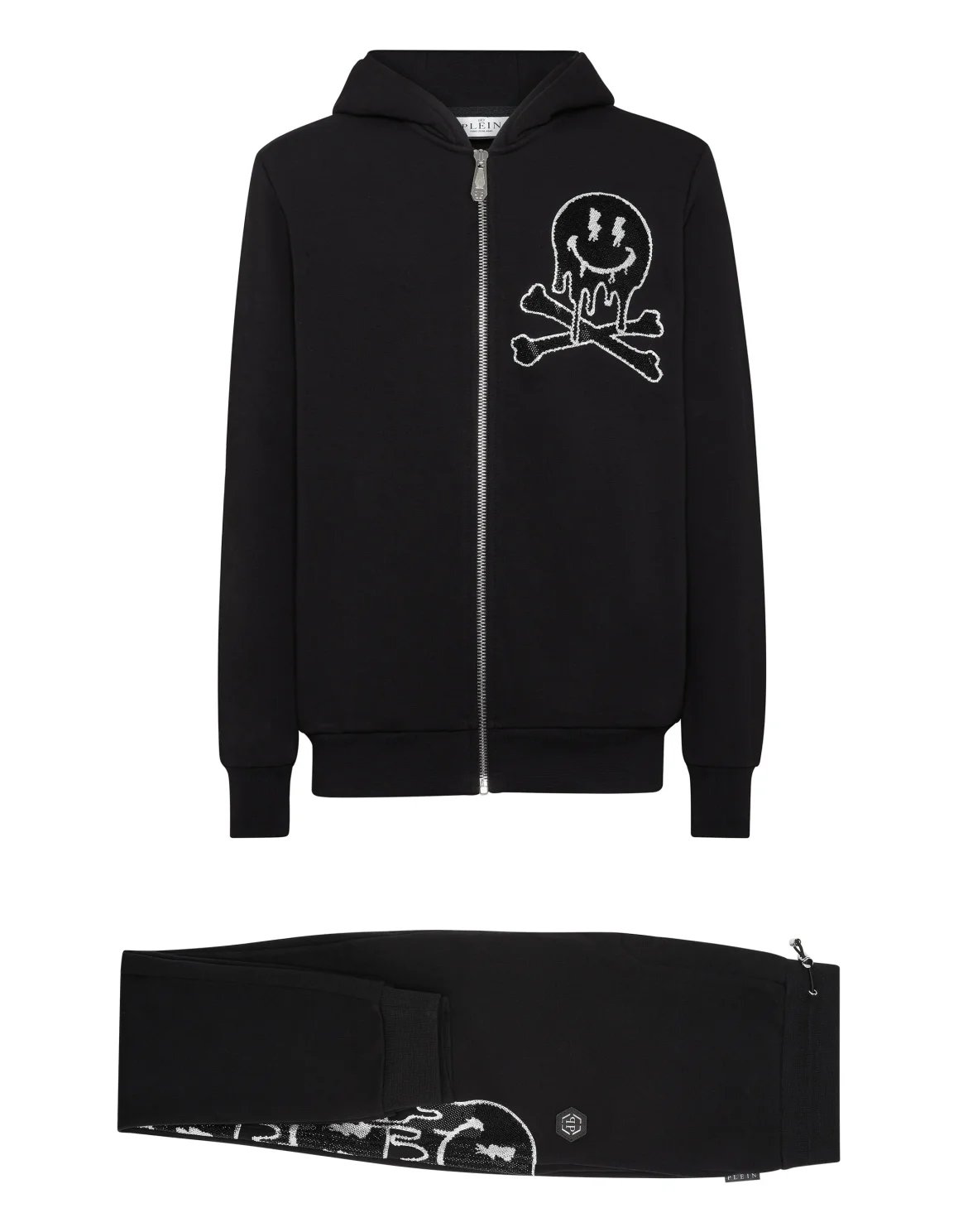 Jogging Set: Hoodie/Trousers Skeleton, цвет: Черный