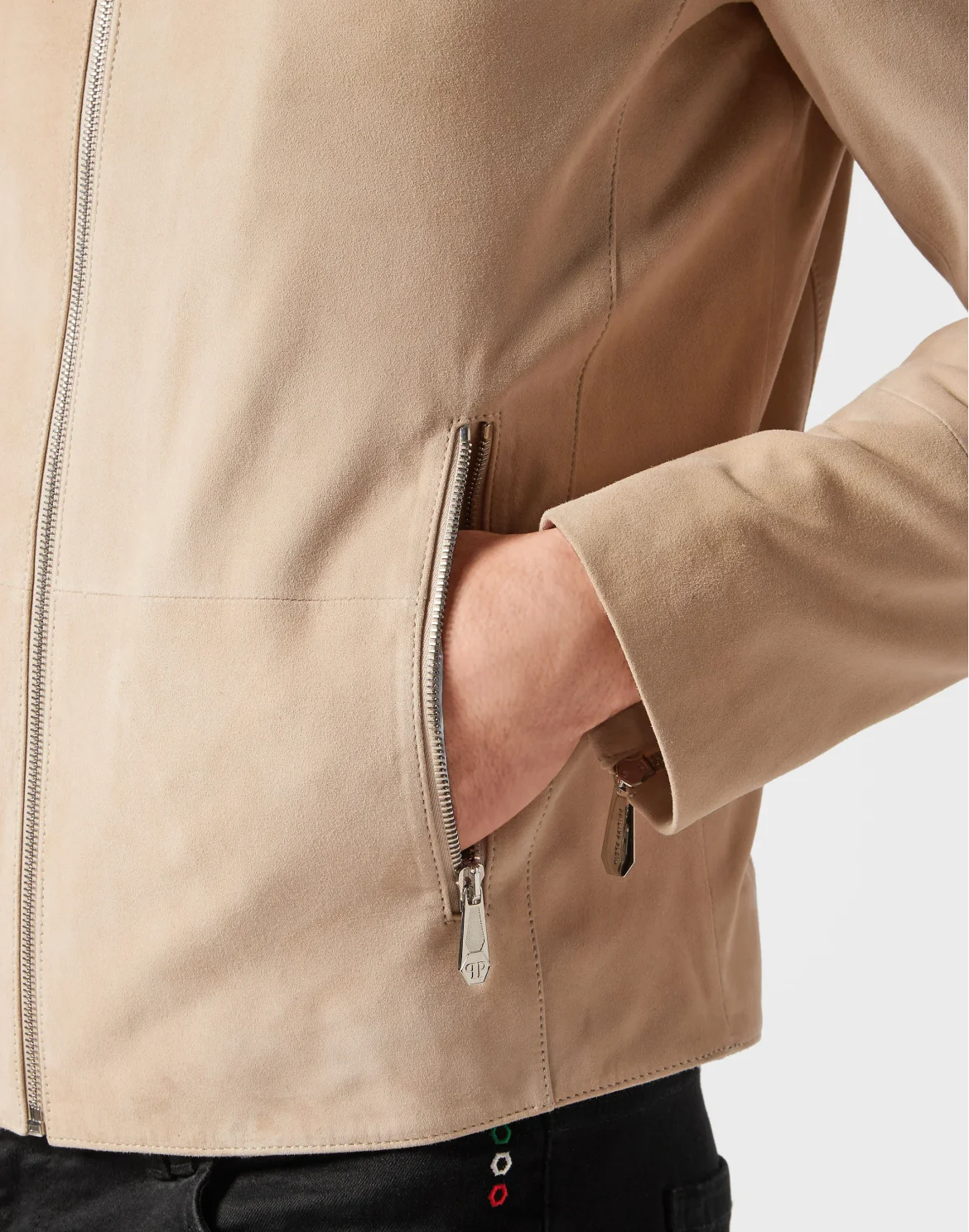 Suede Moto Jacket, цвет: Бежевый