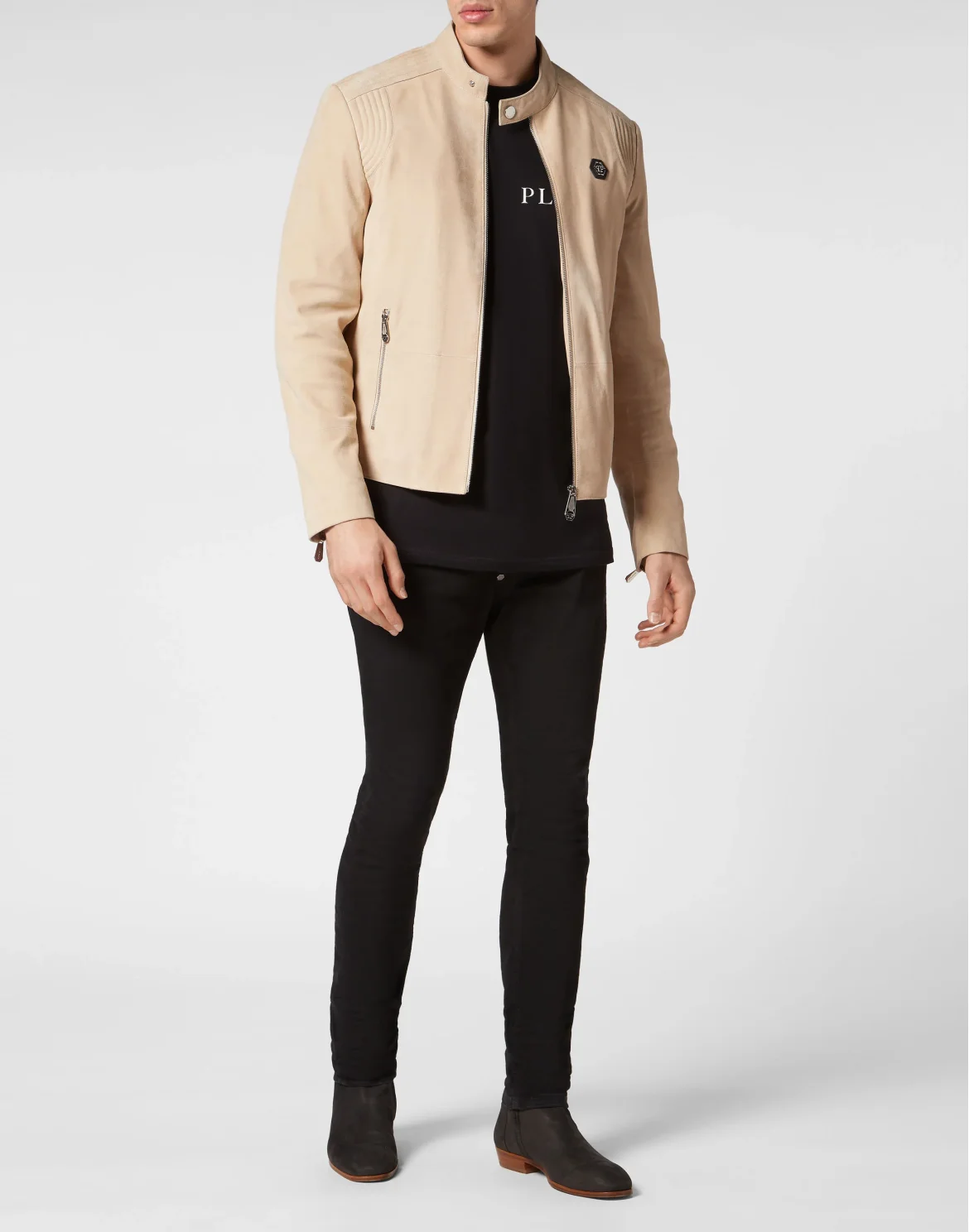 Suede Moto Jacket, цвет: Бежевый
