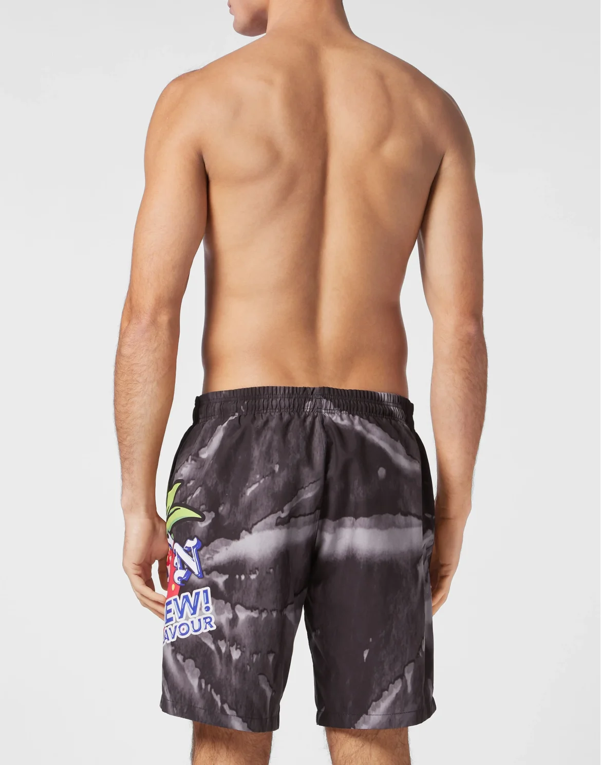 Tie-dye Long Swim Boxers Tutti Frutti, цвет: Черный
