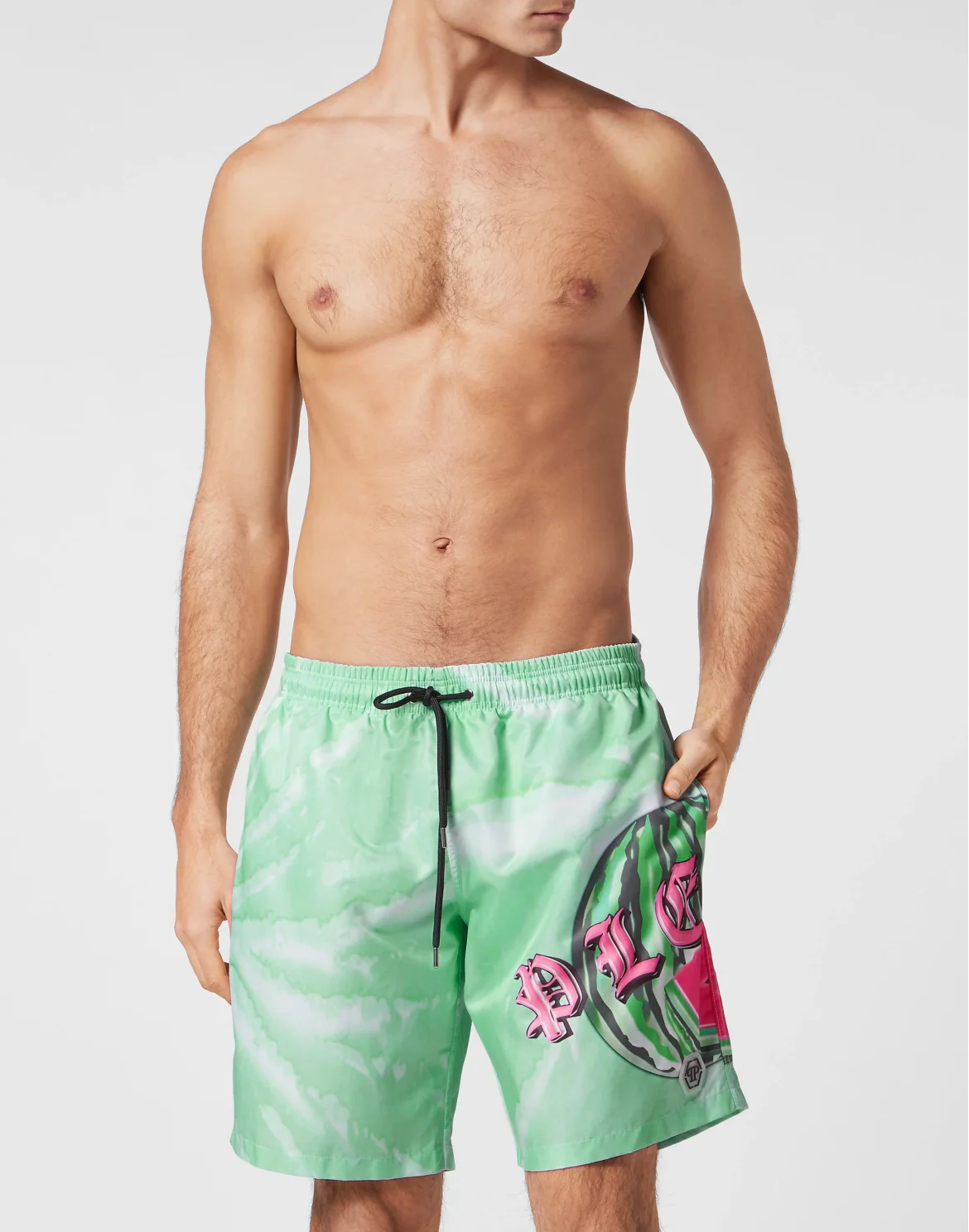 Tie-dye Long Swim Boxers Tutti Frutti, цвет: Бирюзовый