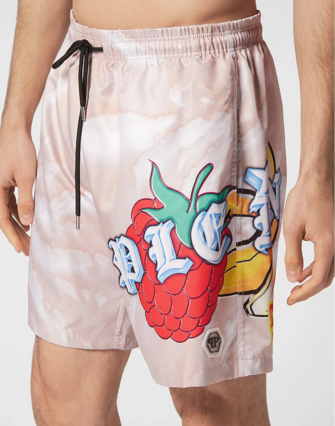 Tie-dye Long Swim Boxers Tutti Frutti, цвет: Бежевый