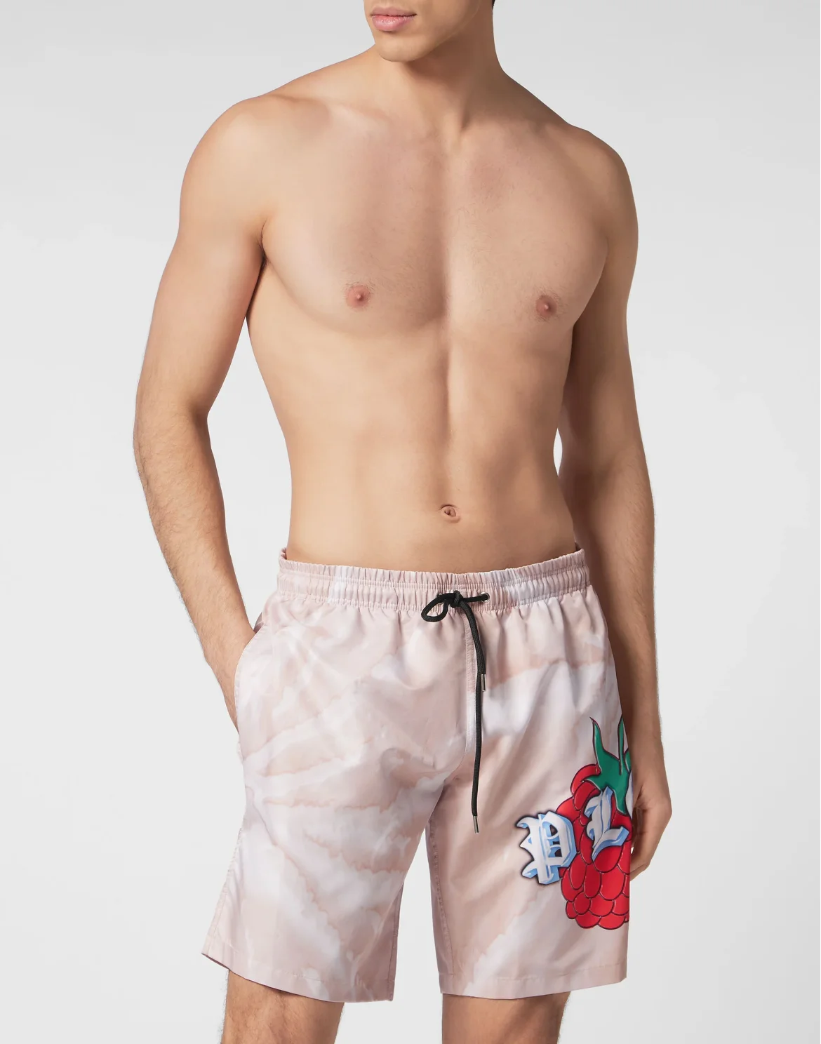 Tie-dye Long Swim Boxers Tutti Frutti, цвет: Бежевый