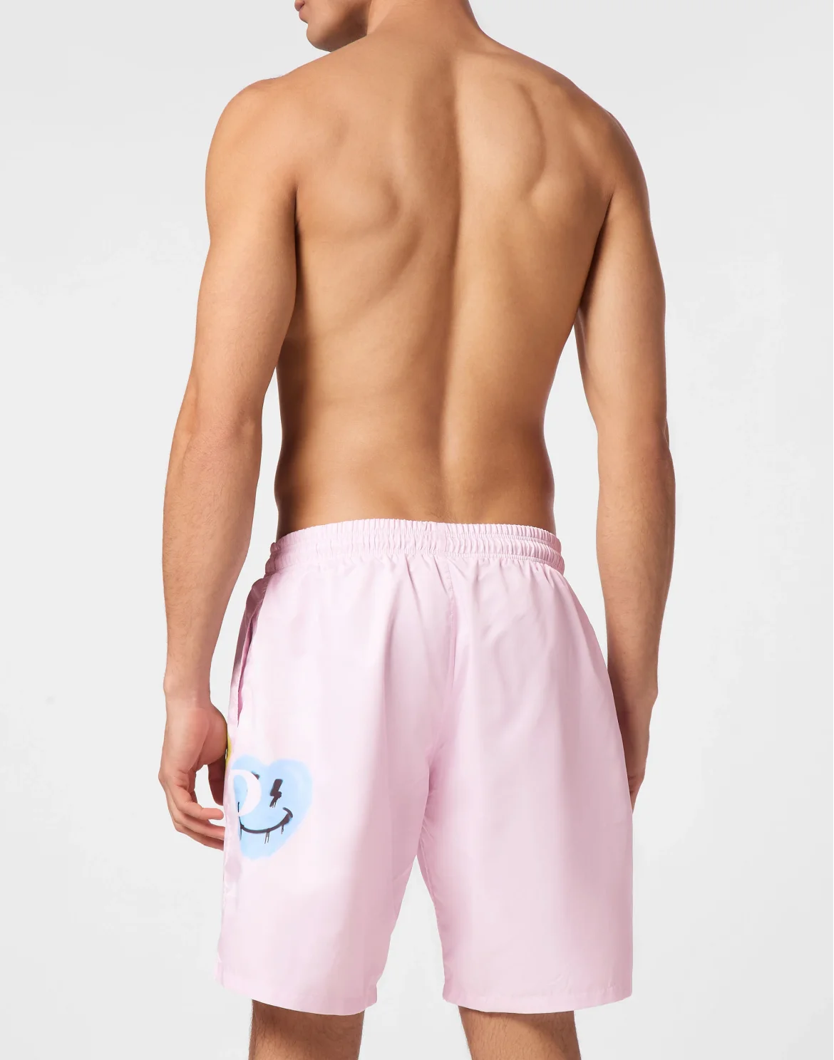 Jogging Shorts with Smile Print, цвет: Розовый