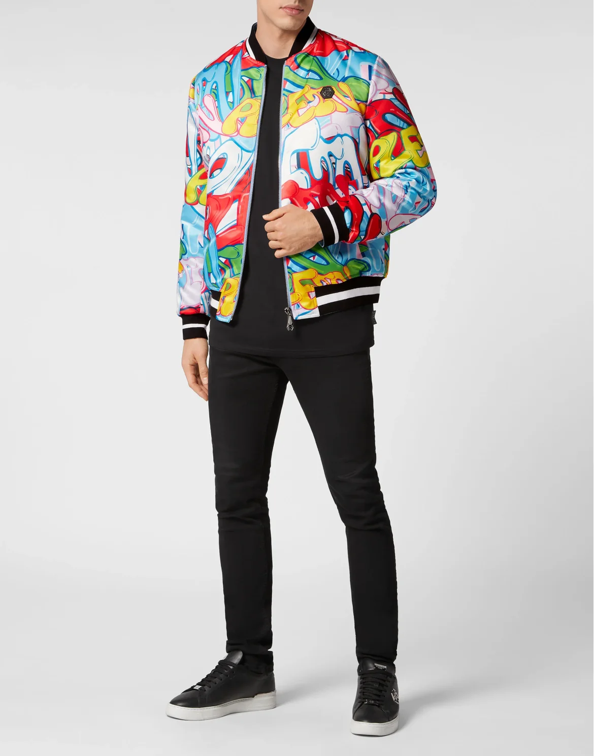 Satin Bomber Bombing Graffiti, цвет: Мультиколор